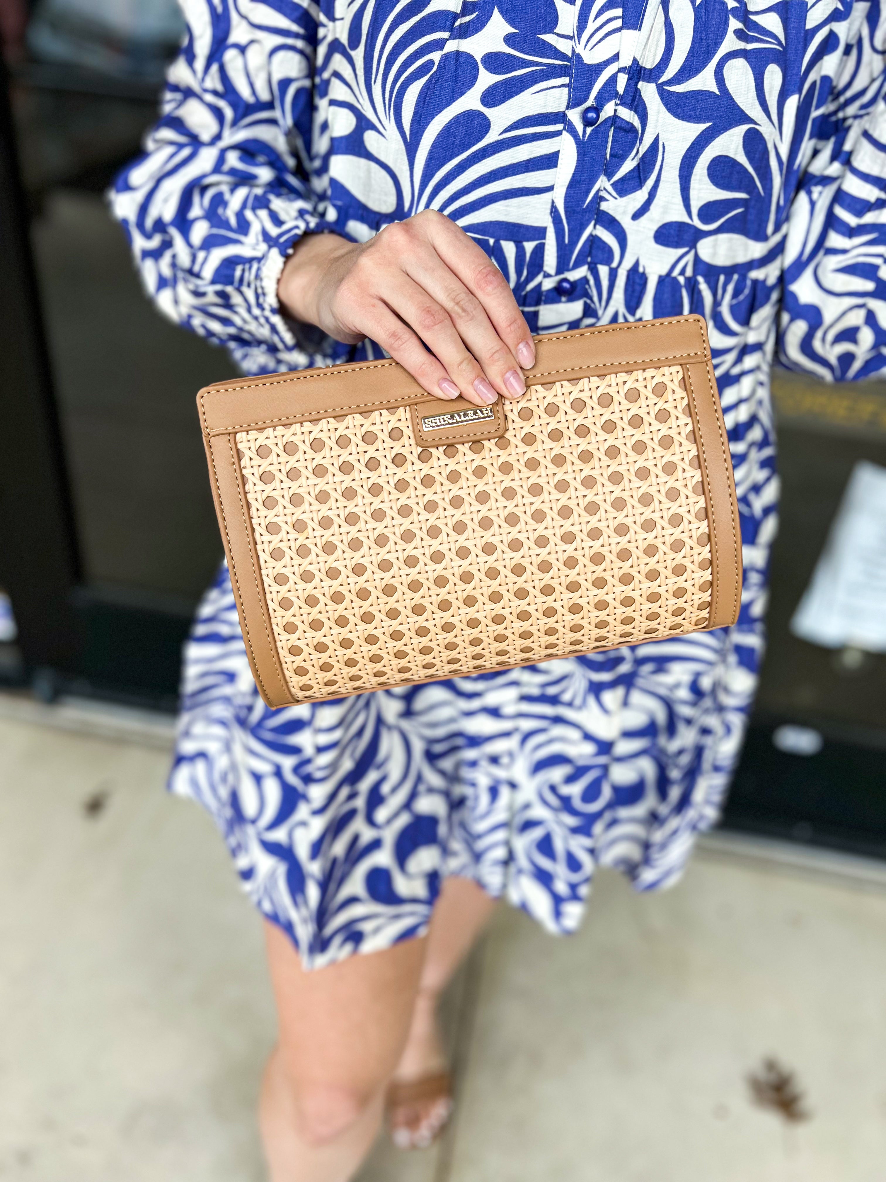 Soleil Clutch - Tan-130 ACCESSORIES-SHIRALEAH-July & June Women's Fashion Boutique Located in San Antonio, Texas