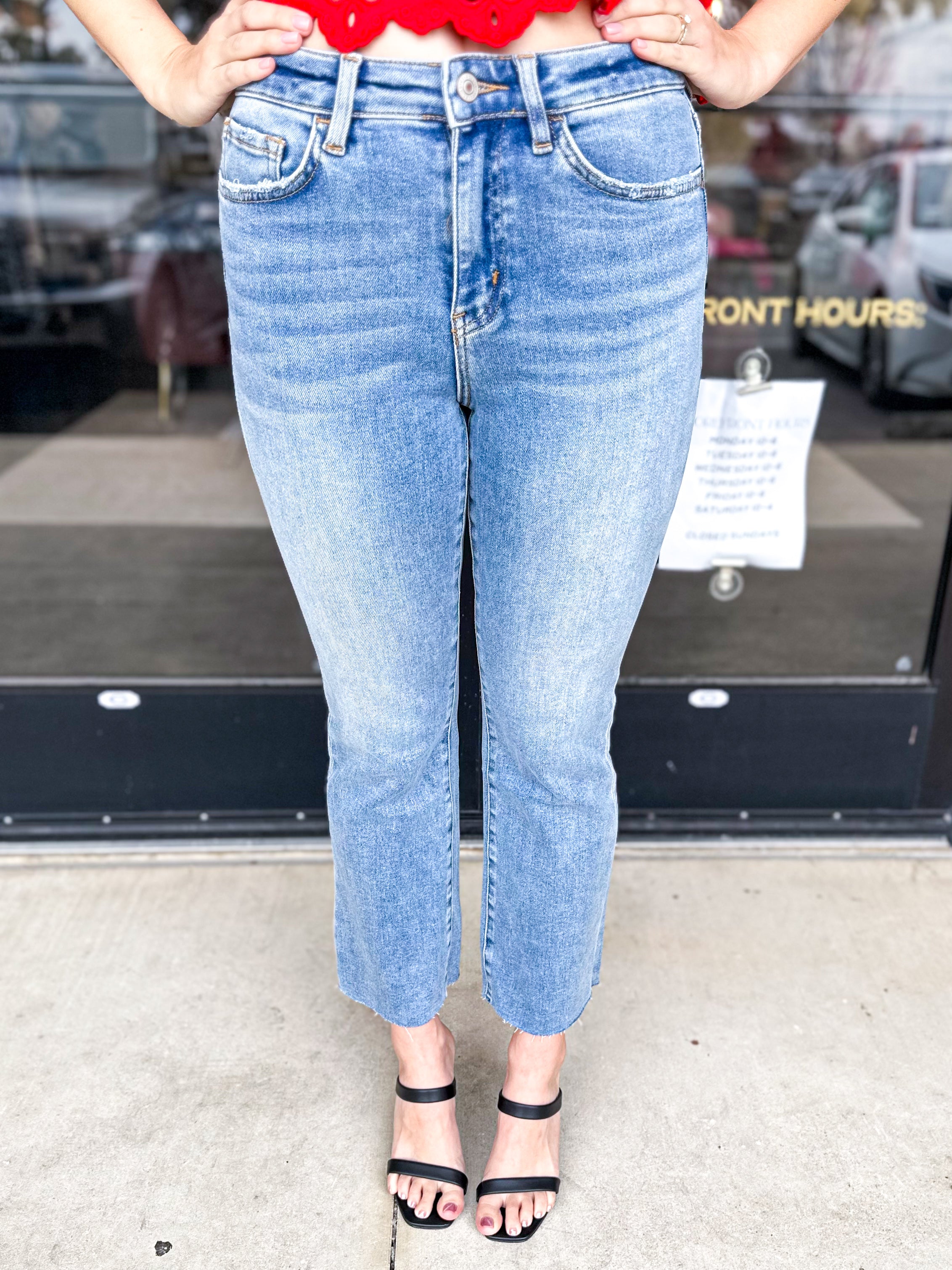 Vervet - High Rise Kick Flare Jeans-400 Pants-VEVERT BY FLYING MONKEY-July & June Women's Fashion Boutique Located in San Antonio, Texas