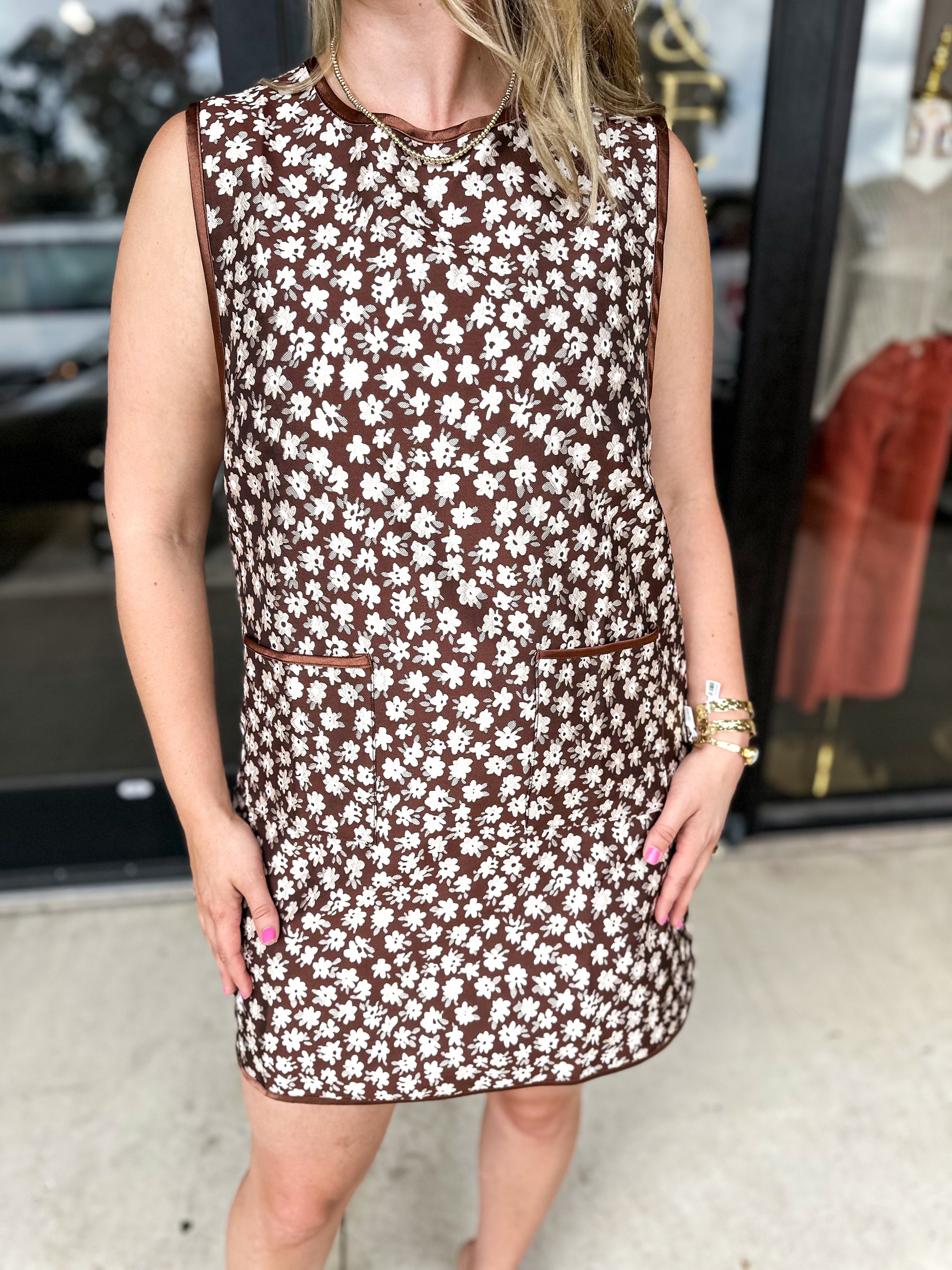 Mod Floral Mini Dress-510 Mini-ENTRO-July & June Women's Fashion Boutique Located in San Antonio, Texas