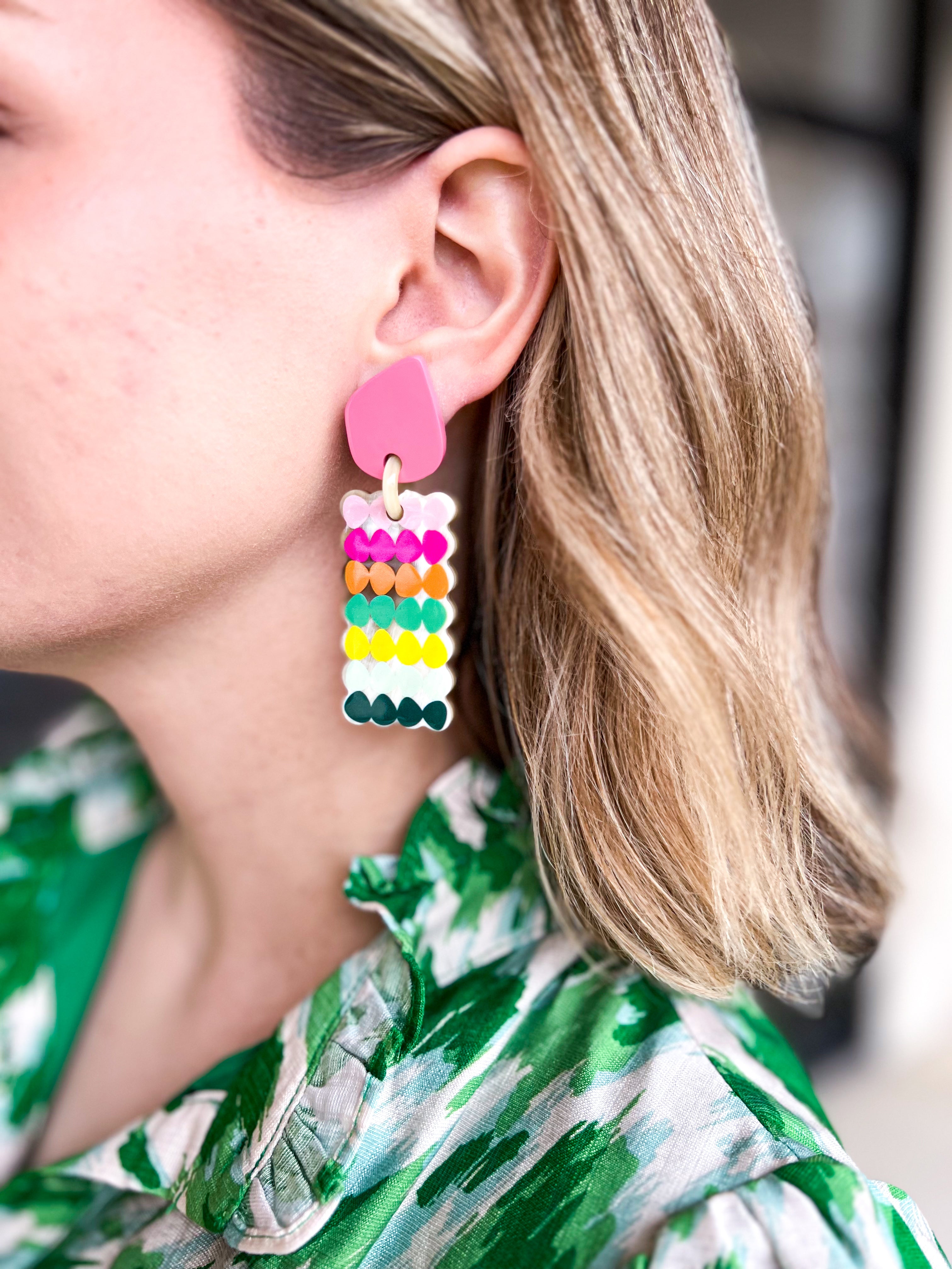 Sunshine Tienda - Colorful Atlantic Cabana Earrings-110 Jewelry & Hair-Sunshine Tienda-July & June Women's Fashion Boutique Located in San Antonio, Texas