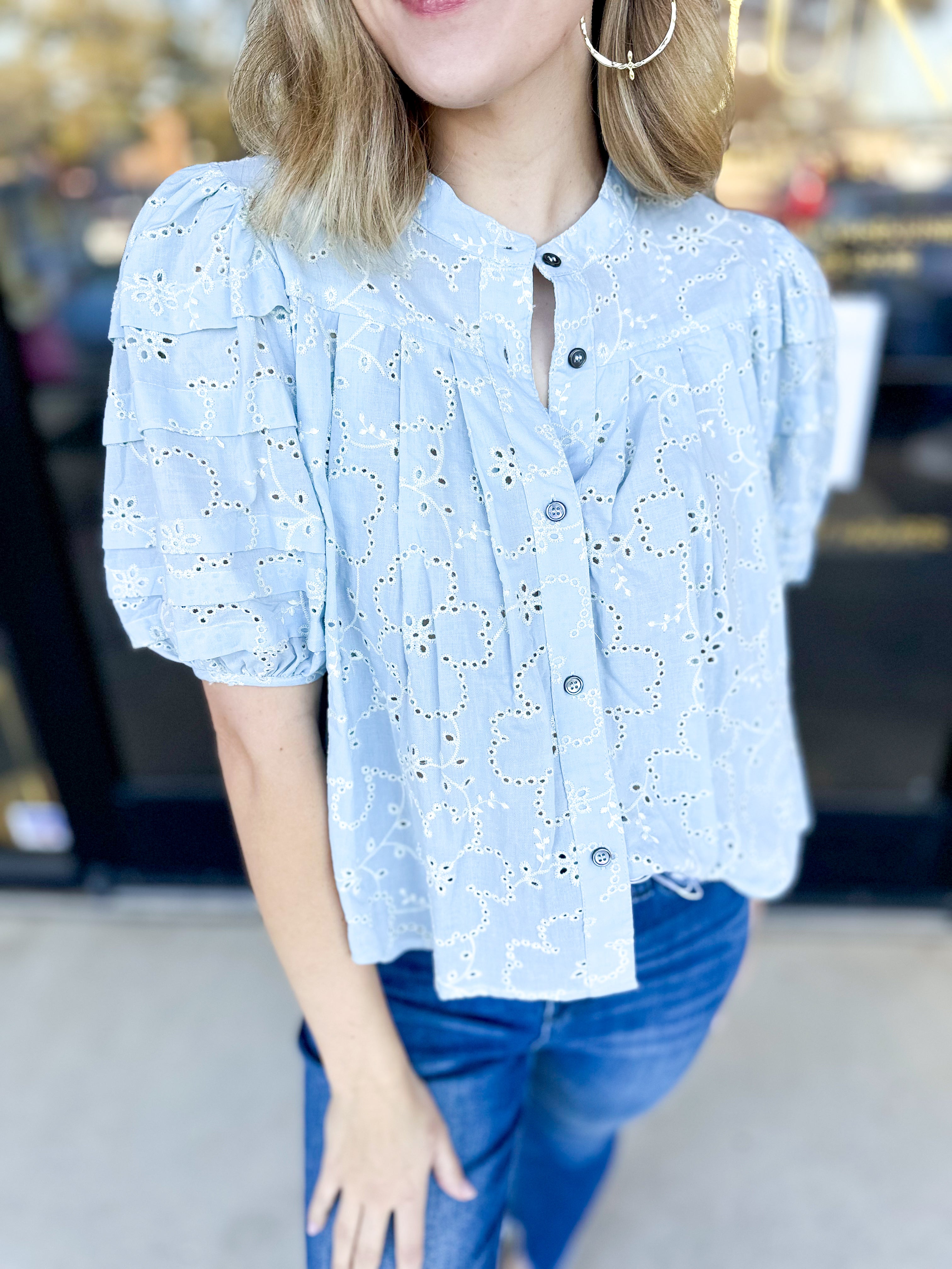 Time To Bloom Blouse-200 Fashion Blouses-OLIVACEOUS-July & June Women's Fashion Boutique Located in San Antonio, Texas