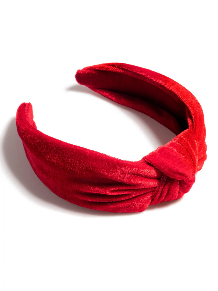 Knotted Velvet Headband - Red-110 Jewelry & Hair-SHIRALEAH-July & June Women's Fashion Boutique Located in San Antonio, Texas