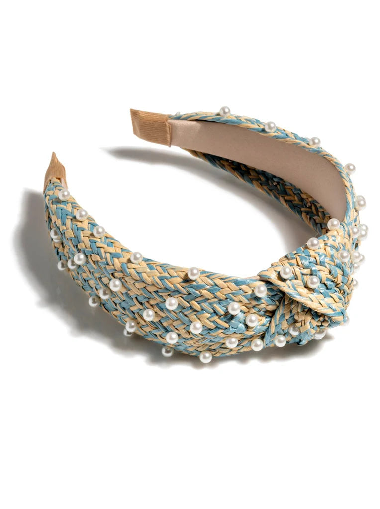 Pearl Embellished Knotted Headband-130 ACCESSORIES-SHIRALEAH-July & June Women's Fashion Boutique Located in San Antonio, Texas