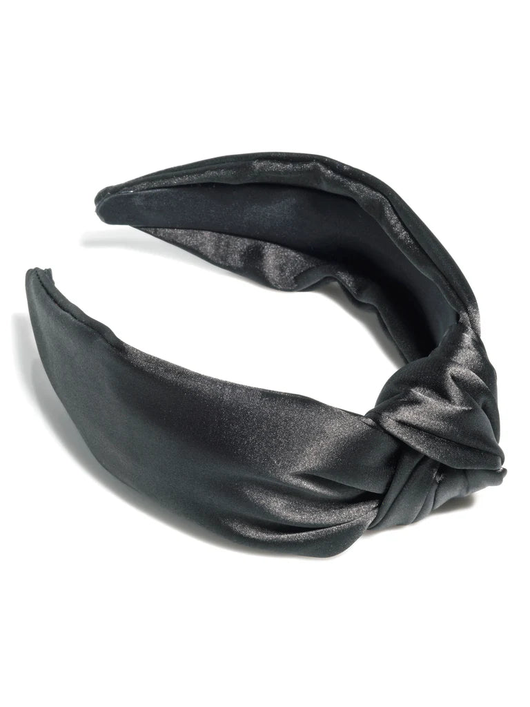 Satin Knotted Headband - Black-110 Jewelry & Hair-SHIRALEAH-July & June Women's Fashion Boutique Located in San Antonio, Texas