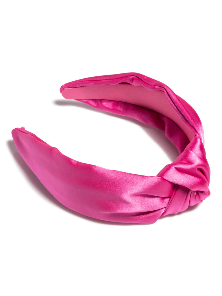 Satin Knotted Headband - Pink-110 Jewelry & Hair-SHIRALEAH-July & June Women's Fashion Boutique Located in San Antonio, Texas