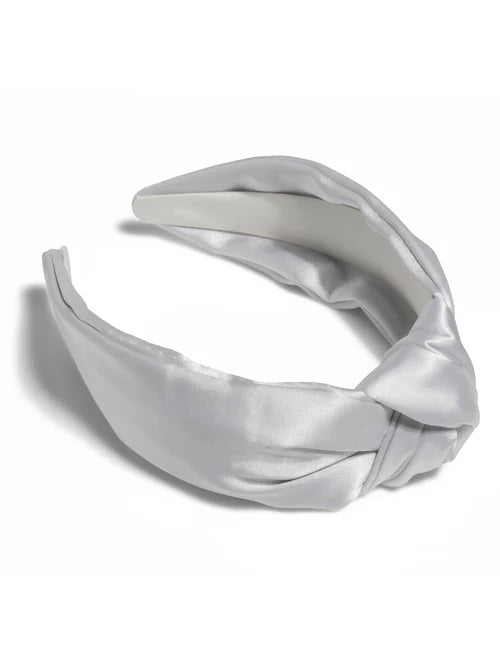 Satin Knotted Headband - Silver-110 Jewelry & Hair-SHIRALEAH-July & June Women's Fashion Boutique Located in San Antonio, Texas