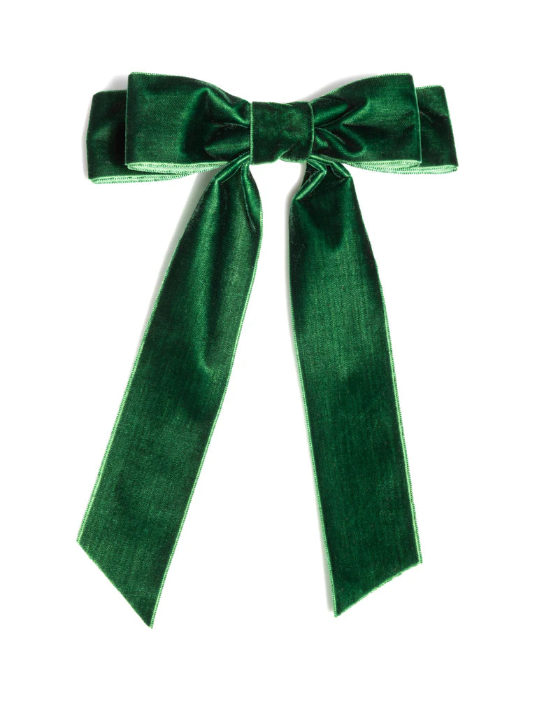 Shiraleah - Velvet Bow Clip - Green-110 Jewelry & Hair-SHIRALEAH-July & June Women's Fashion Boutique Located in San Antonio, Texas