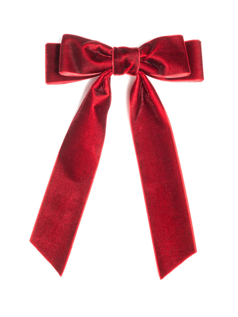 Shiraleah - Velvet Bow Clip - Wine-110 Jewelry & Hair-SHIRALEAH-July & June Women's Fashion Boutique Located in San Antonio, Texas