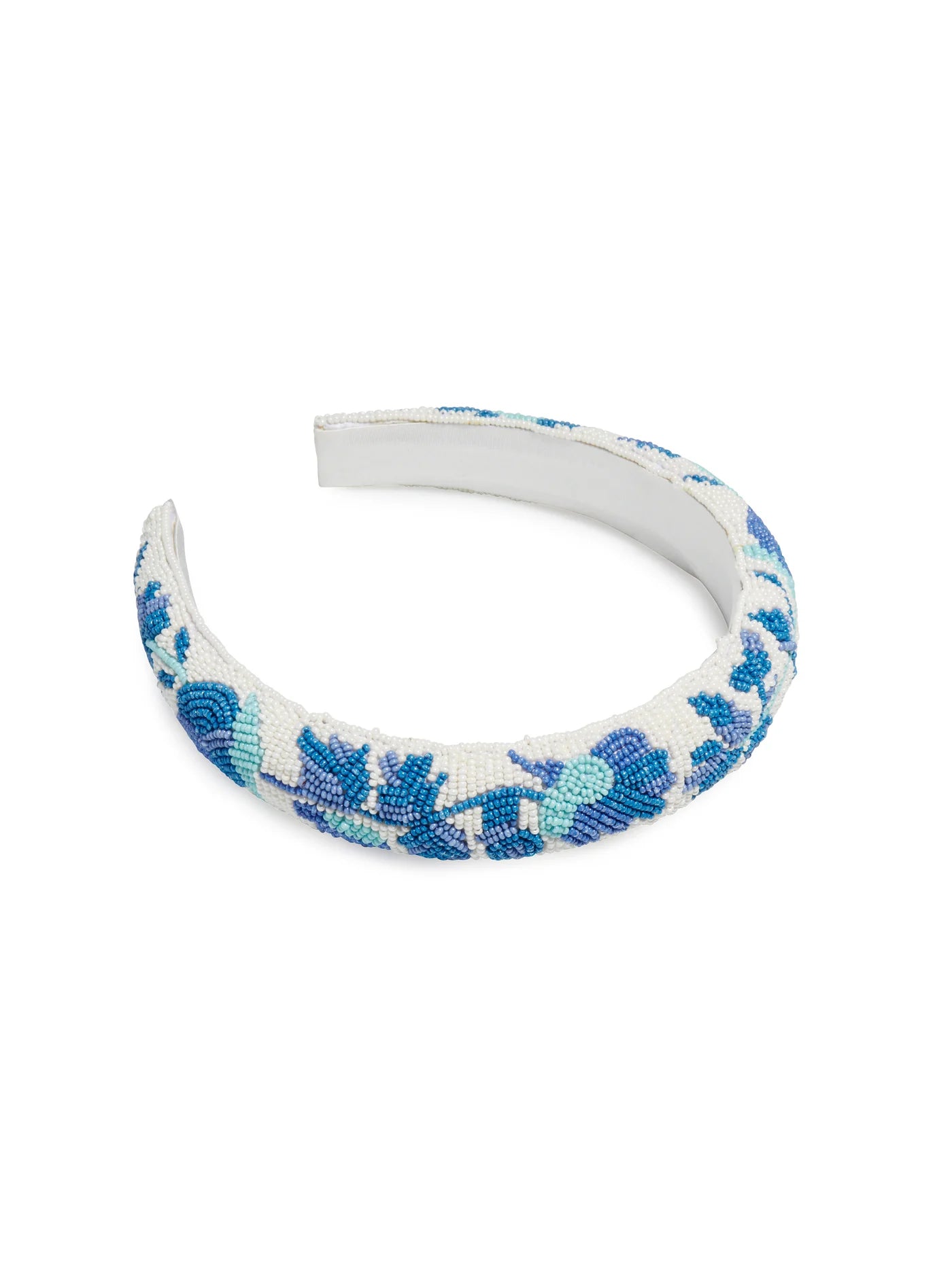 Beaded Blue Floral Headband-130 Accessories-SHIRALEAH-July & June Women's Fashion Boutique Located in San Antonio, Texas