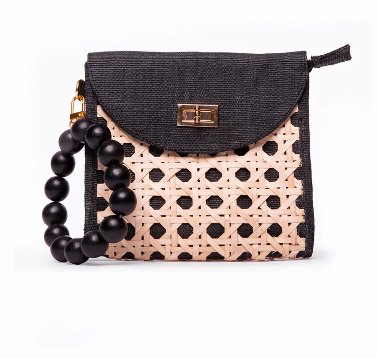 The Davina Woven Wristlet Bag - Black-130 ACCESSORIES-Soli & Sun-July & June Women's Fashion Boutique Located in San Antonio, Texas