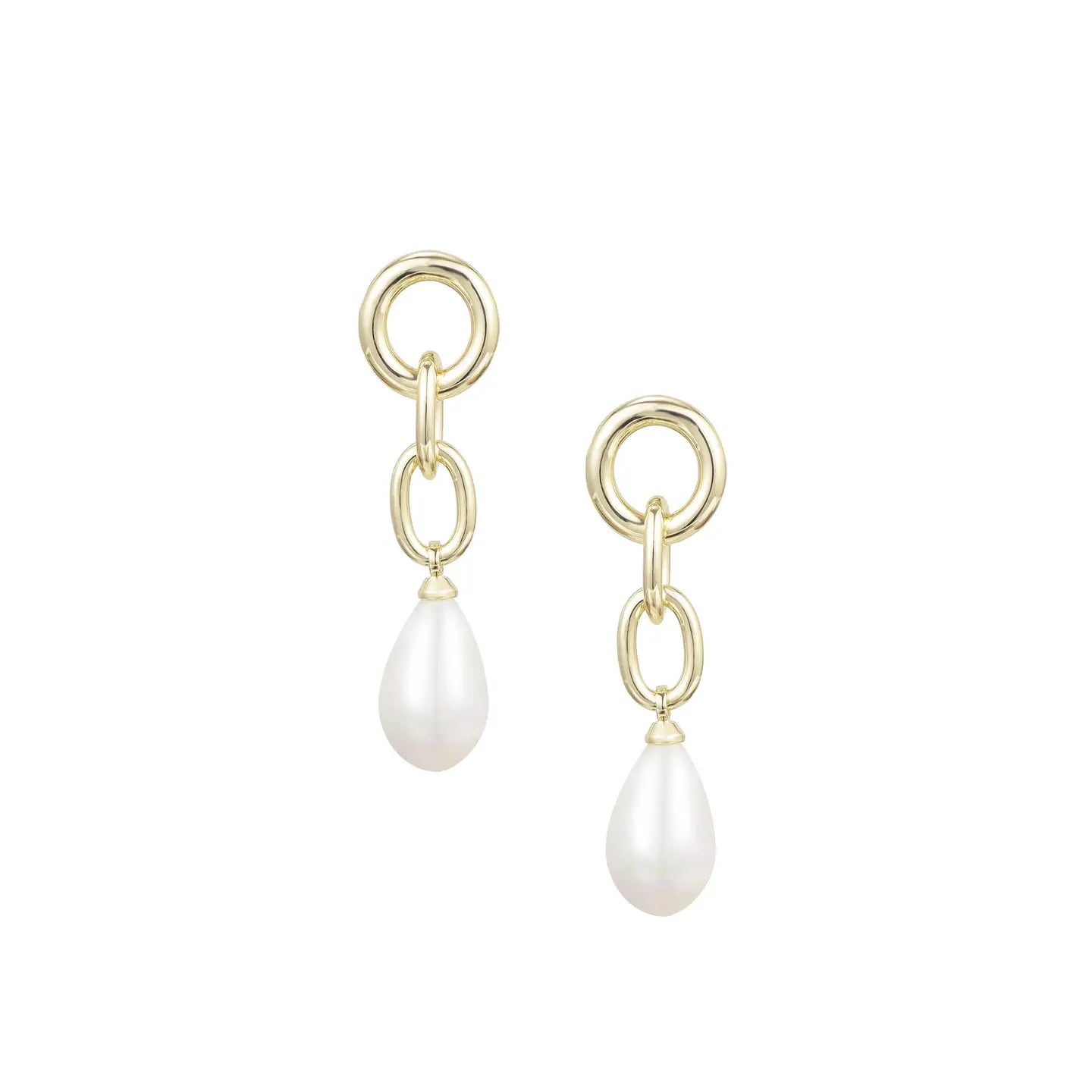 Natalie Wood - Allure Pearl Drop Earrings - Gold-110 Jewelry & Hair-Natalie Wood-July & June Women's Fashion Boutique Located in San Antonio, Texas