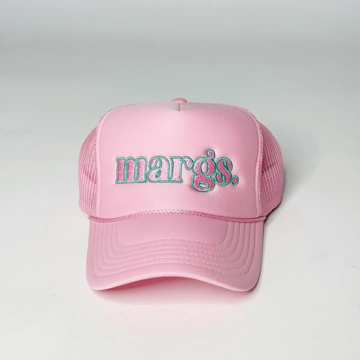 Margs Embroidered Trucker Hat-130 ACCESSORIES-Poppy & Pine-July & June Women's Fashion Boutique Located in San Antonio, Texas