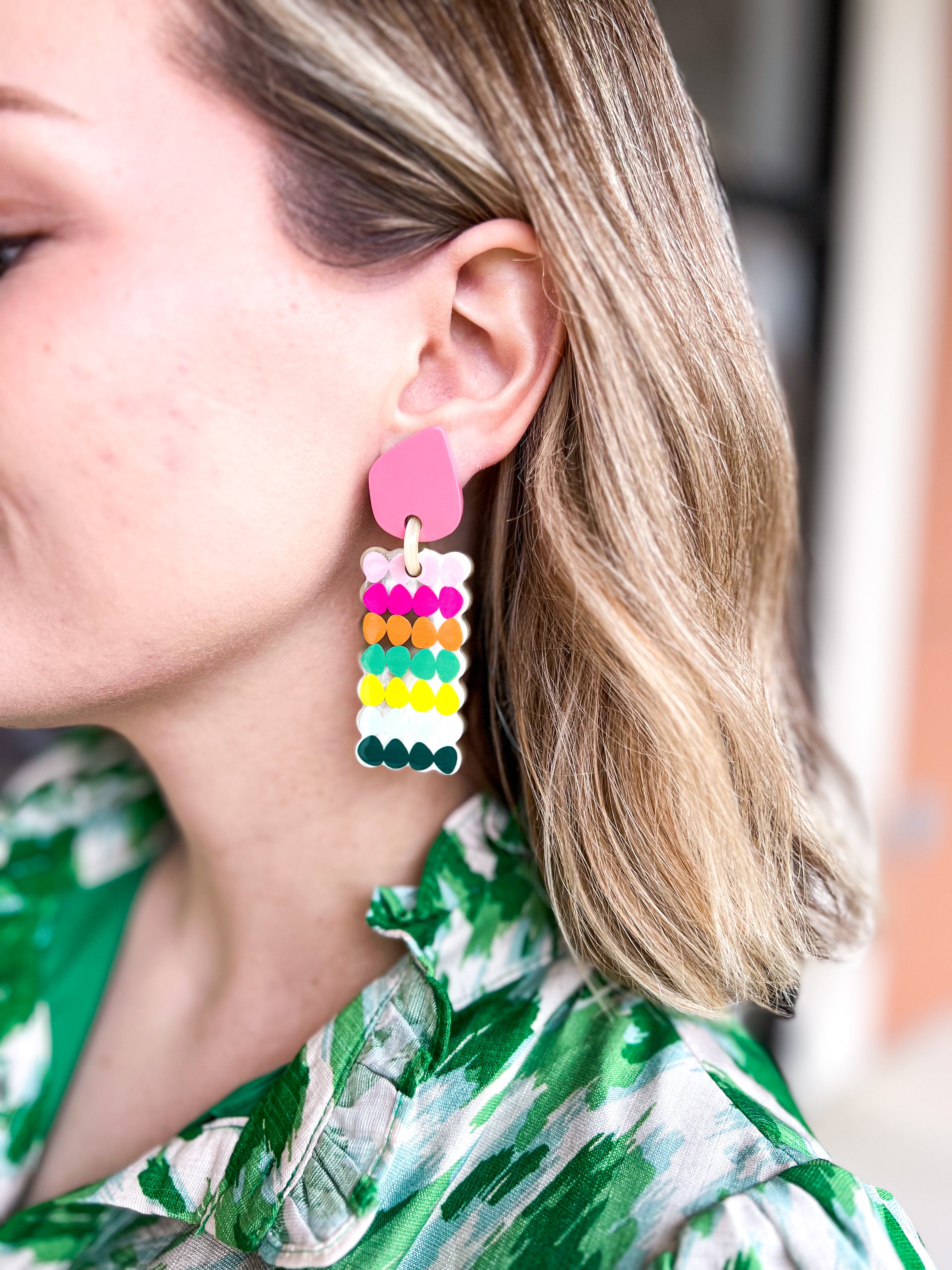 Sunshine Tienda - Colorful Atlantic Cabana Earrings-110 Jewelry & Hair-Sunshine Tienda-July & June Women's Fashion Boutique Located in San Antonio, Texas