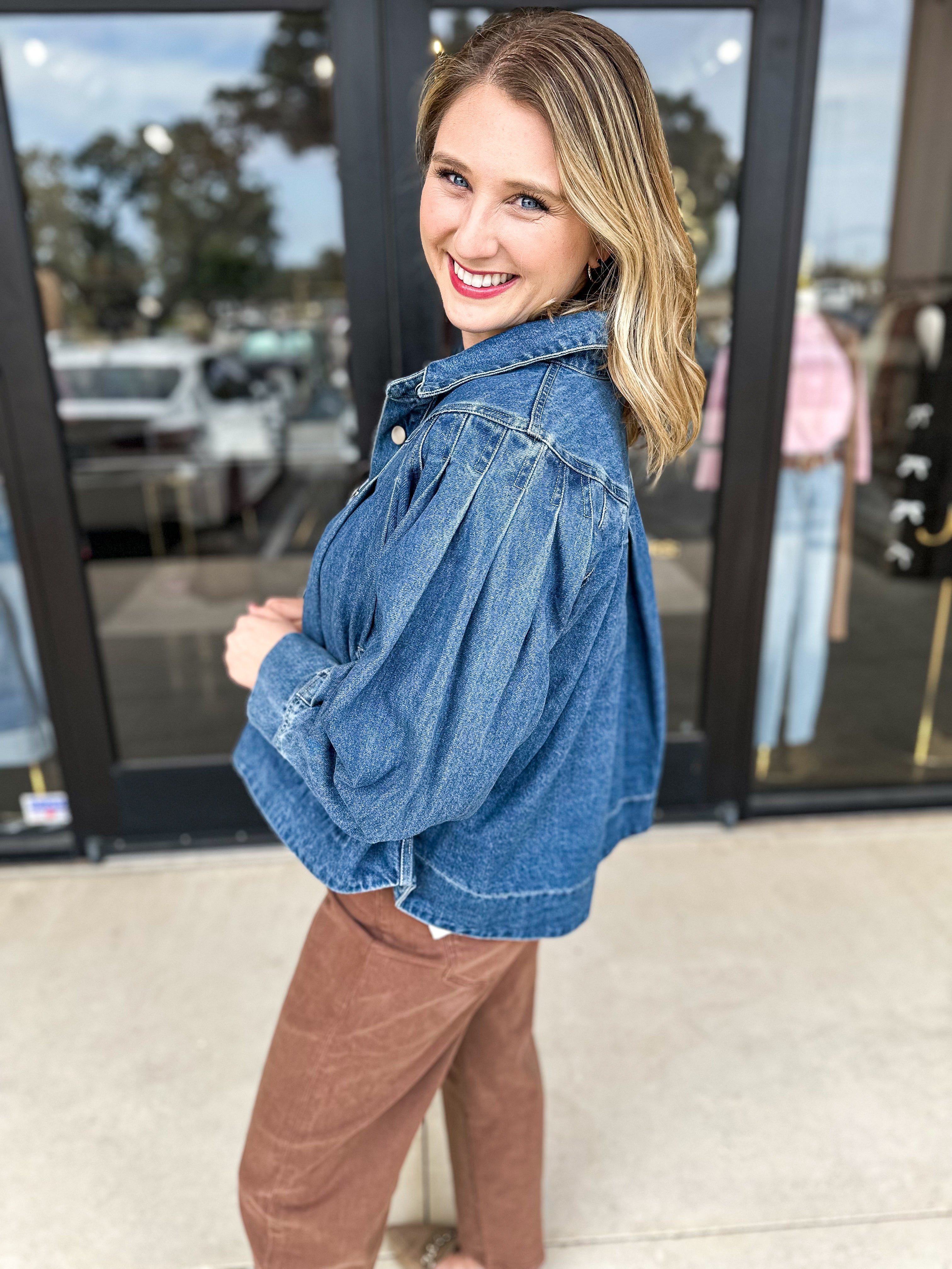 Chic Denim Jacket-600 Outerwear-FATE-July & June Women's Fashion Boutique Located in San Antonio, Texas