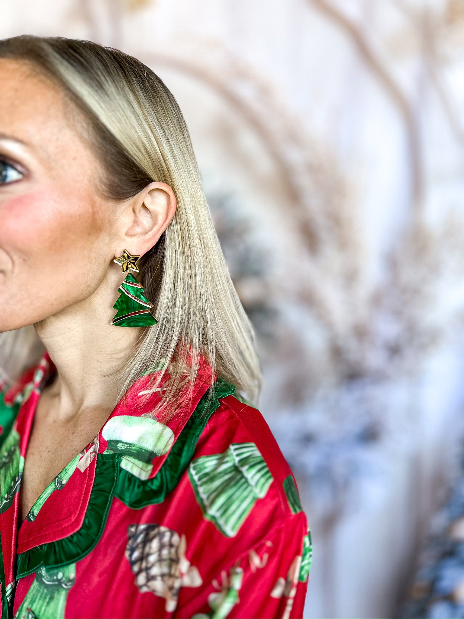 Bohemian Gemme - Christmas Tree Earrings - Green-110 Jewelry & Hair-Bohemian Gemme-July & June Women's Fashion Boutique Located in San Antonio, Texas