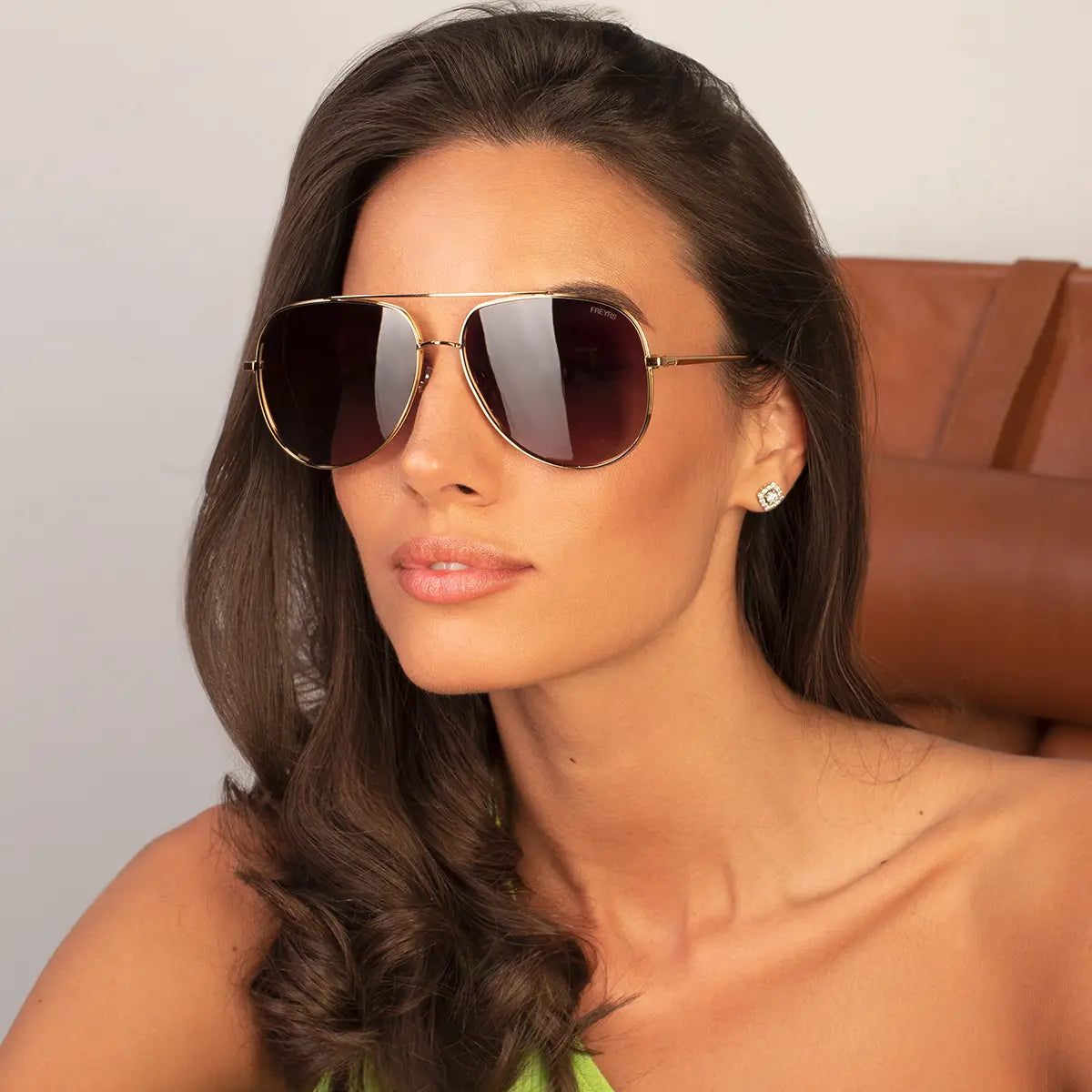 FREYRS - Max Polarized Mens Womens Aviator Sunglasses - Gold/Purple Polarized-130 ACCESSORIES-FREYRS-July & June Women's Fashion Boutique Located in San Antonio, Texas