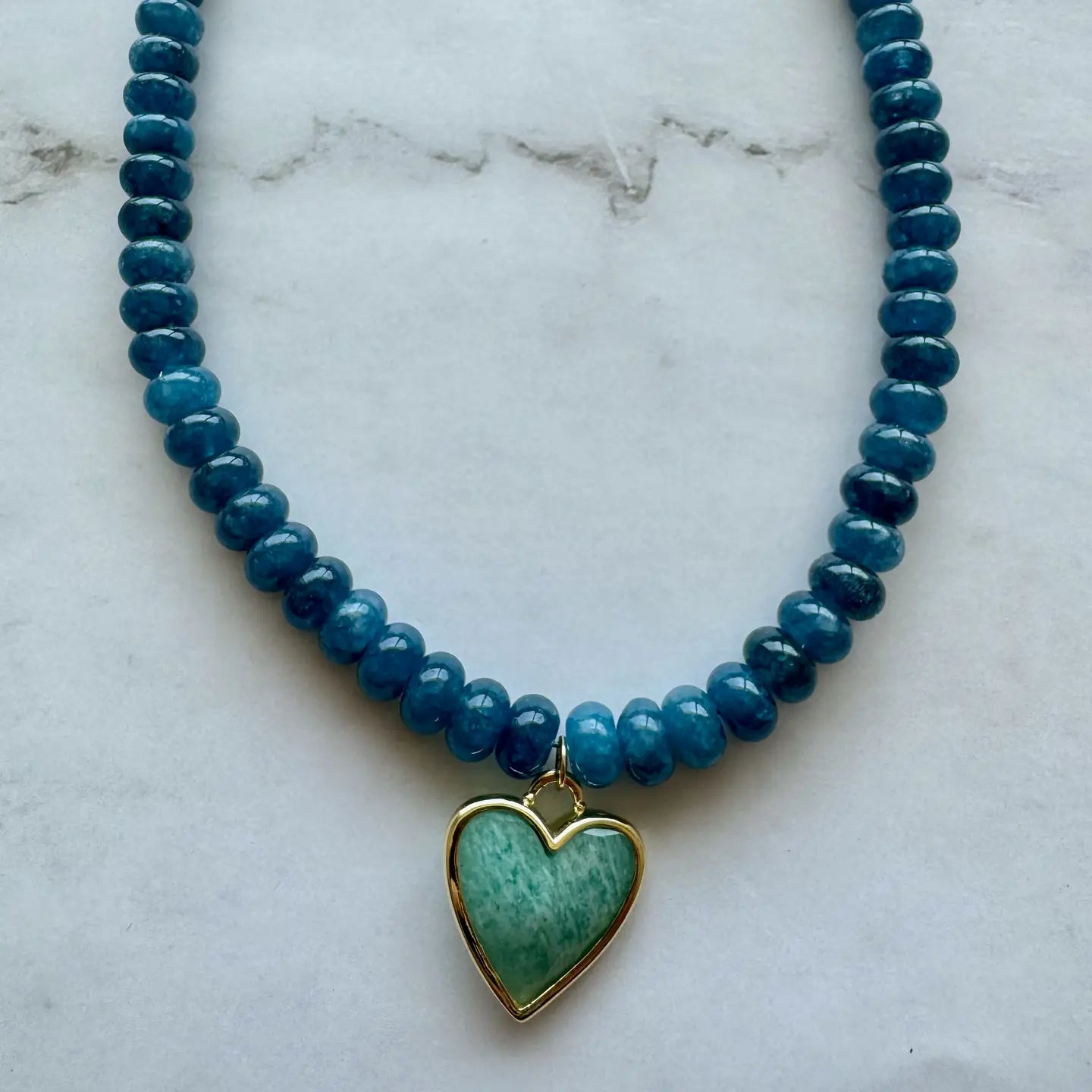 Caia Necklace - Ocean Jade with Amazonite-110 Jewelry & Hair-Jessica Matrasko Jewelry-July & June Women's Fashion Boutique Located in San Antonio, Texas