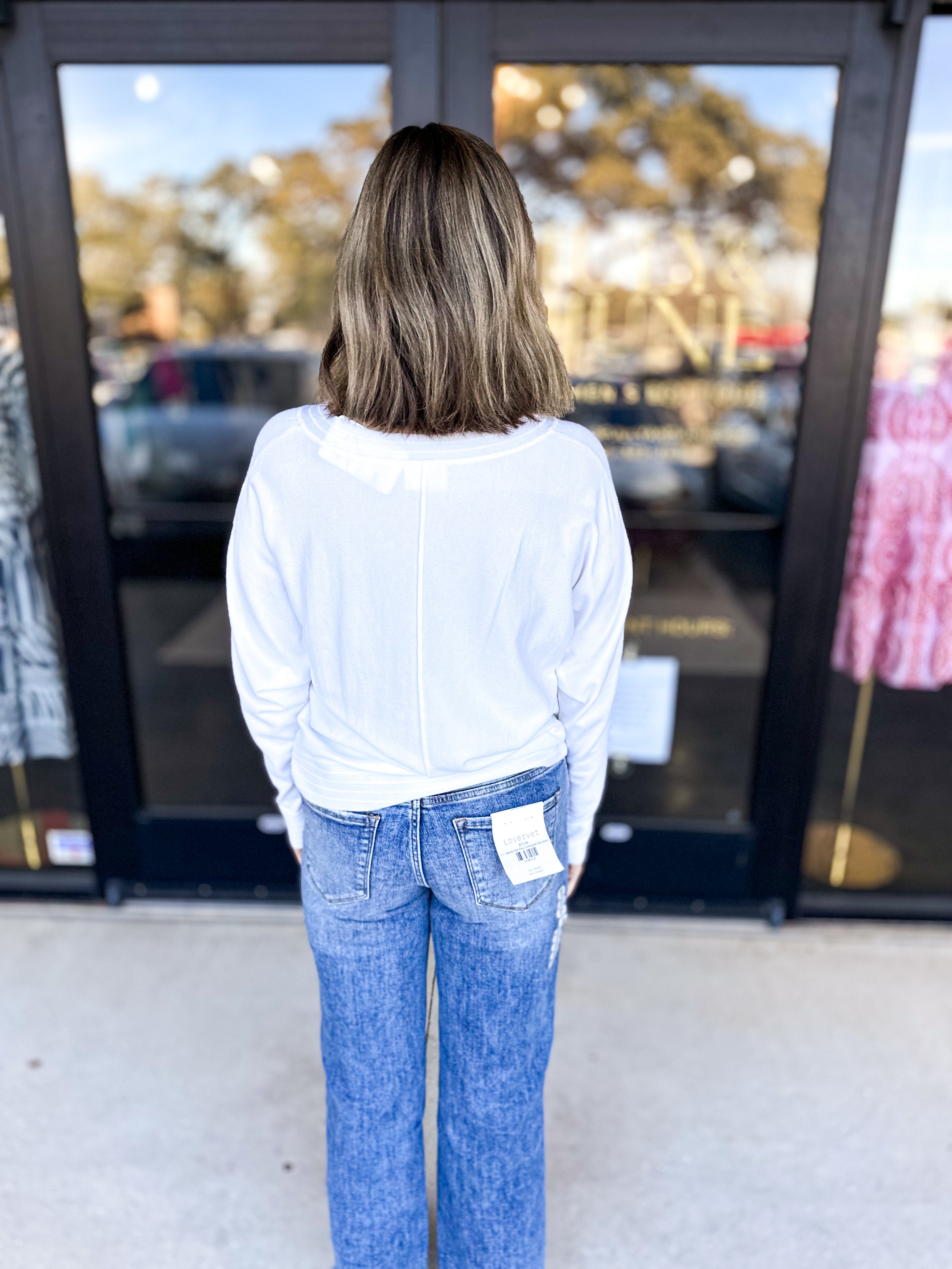 Shawn Comfy Top - Ivory-210 Casual Blouses-ALLIE ROSE-July & June Women's Fashion Boutique Located in San Antonio, Texas