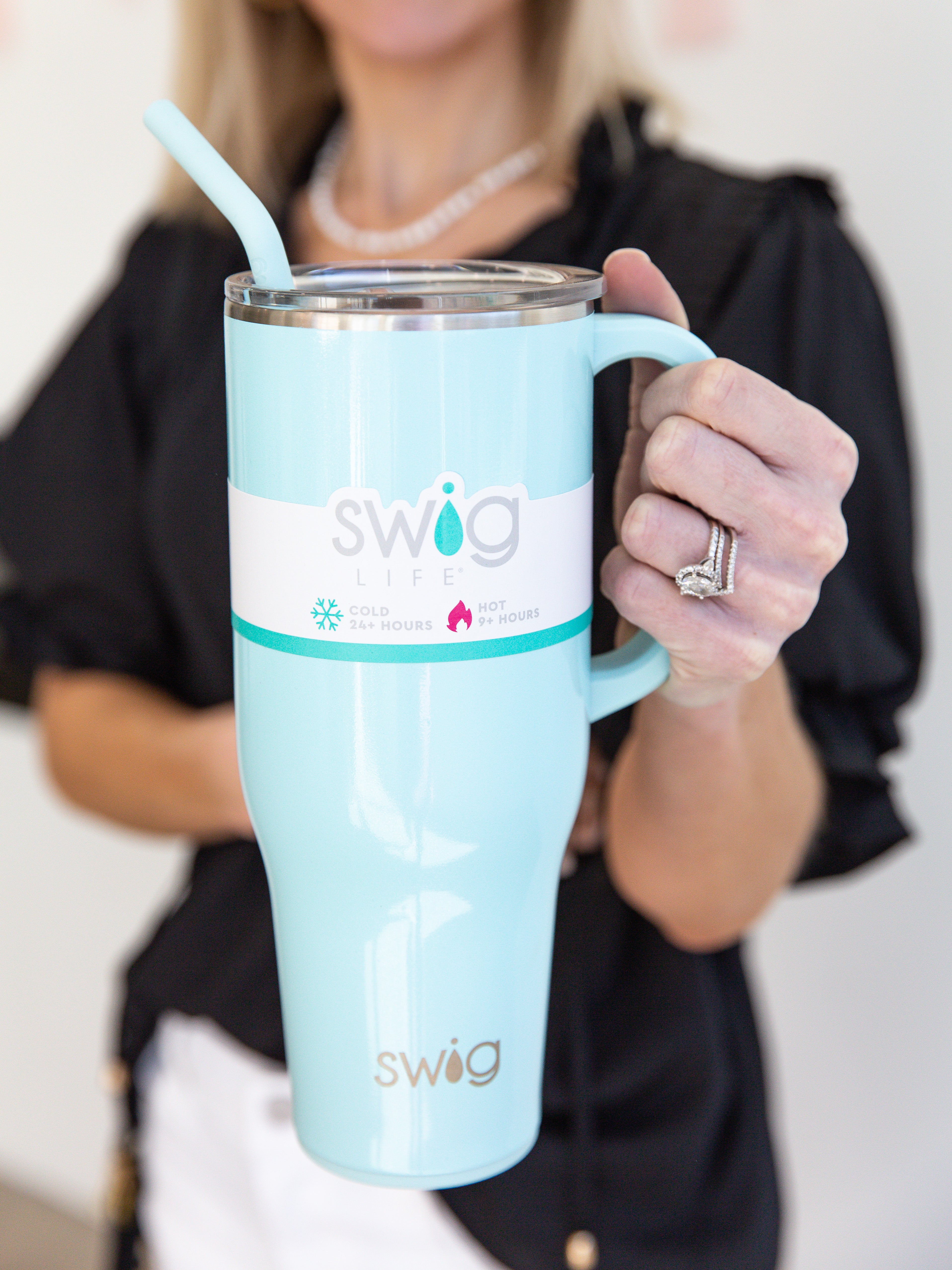 SWIG - Shimmer Aquamarine 40oz Mega Mug-140 - HOME & GIFT-SWIG-July & June Women's Fashion Boutique Located in San Antonio, Texas