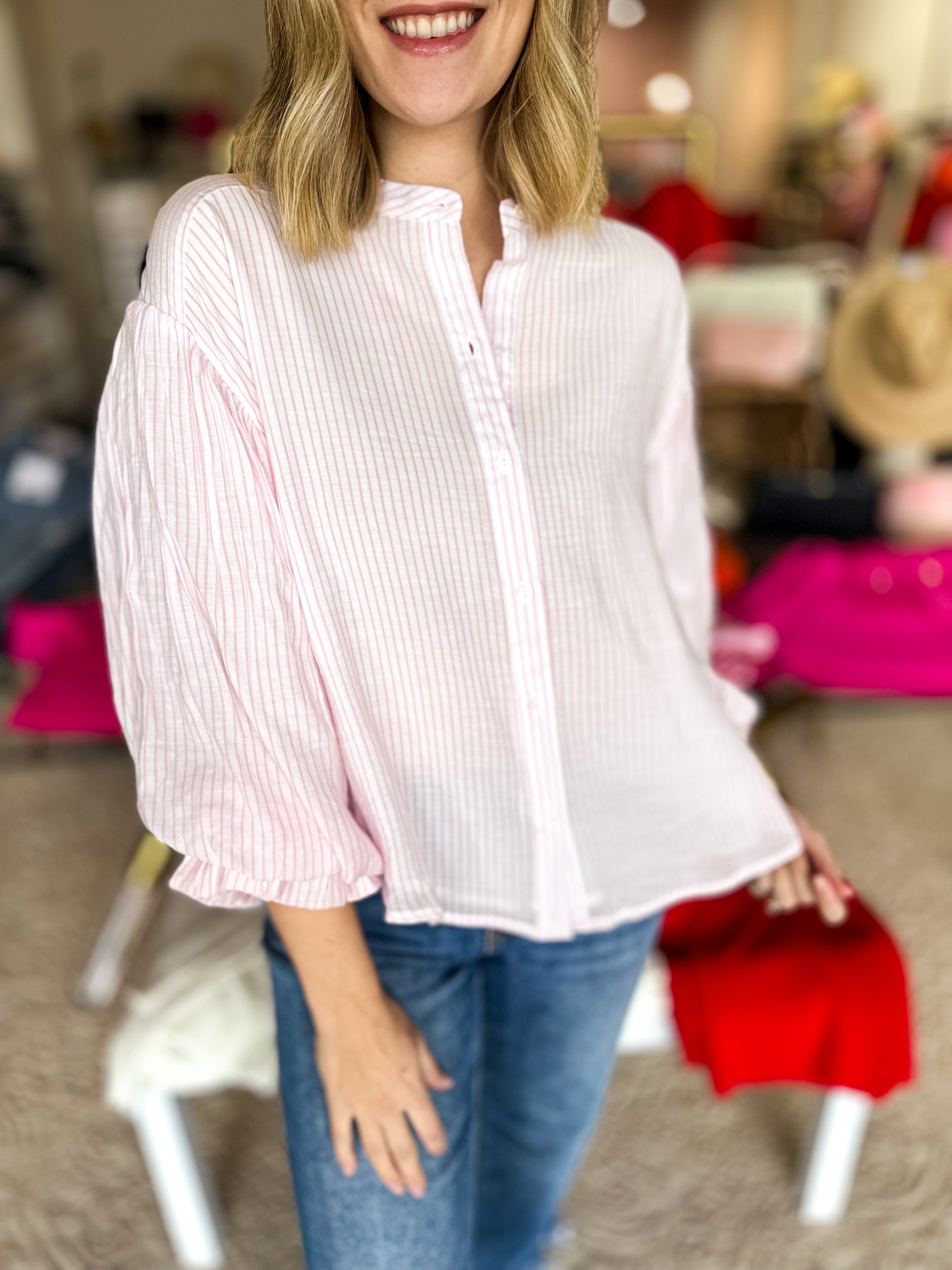 Everyday Uniform Blouse - Pink-200 Fashion Blouses-FATE-July & June Women's Fashion Boutique Located in San Antonio, Texas