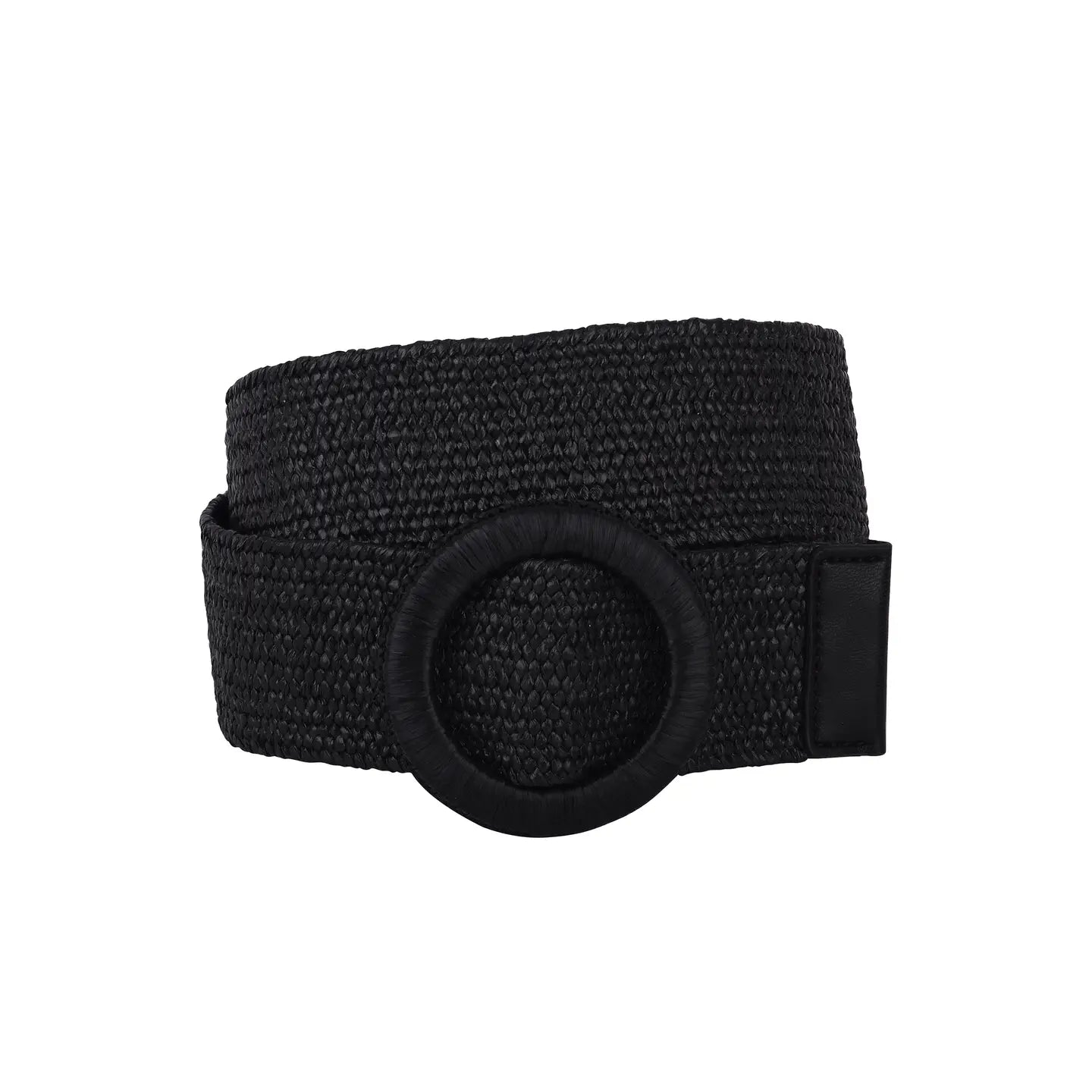 Woven Raffia Circle Stretch Waist Belt - Black - 2 Sizes-July & June Women's Boutique -July & June Women's Fashion Boutique Located in San Antonio, Texas