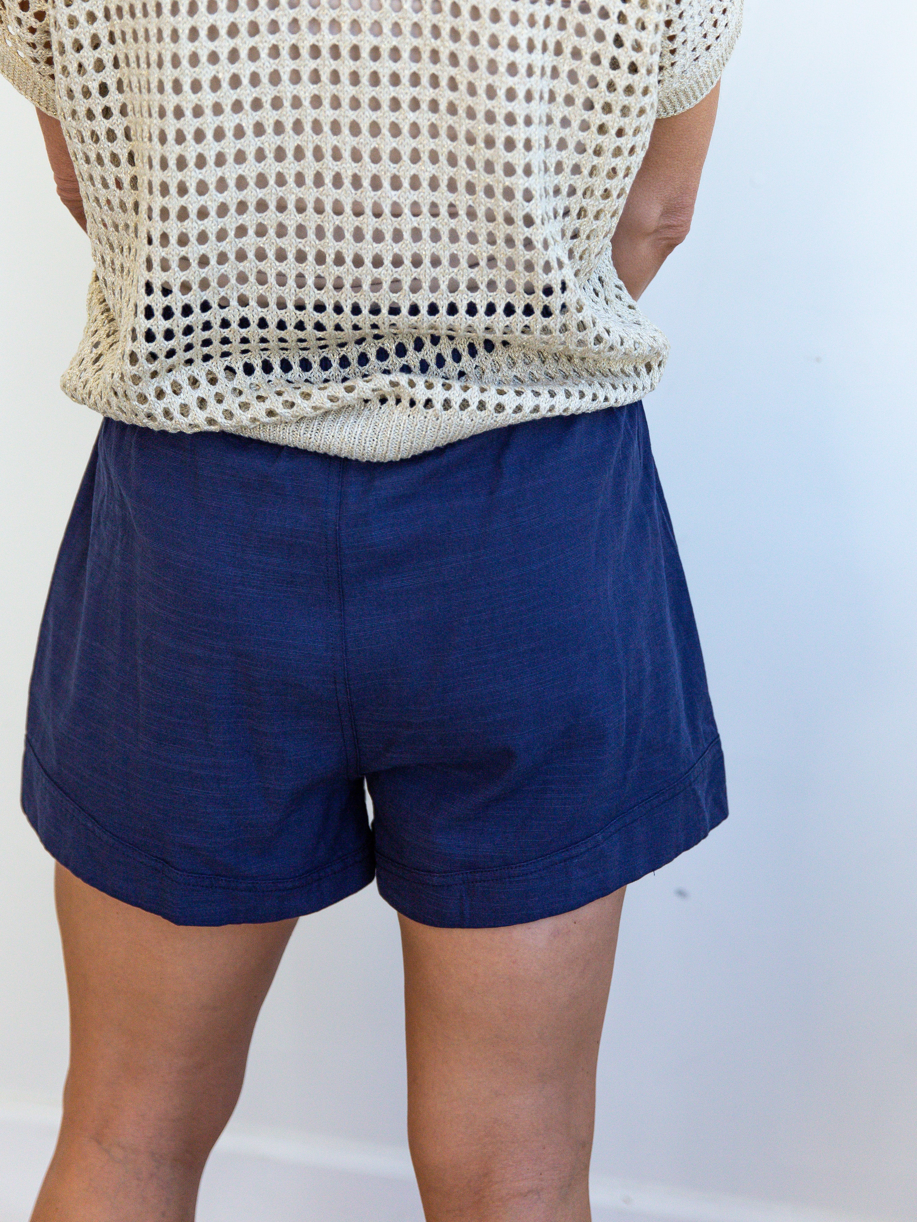 Casual Cute Shorts - Navy-410 Shorts/Skirts-ENTRO-July & June Women's Fashion Boutique Located in San Antonio, Texas