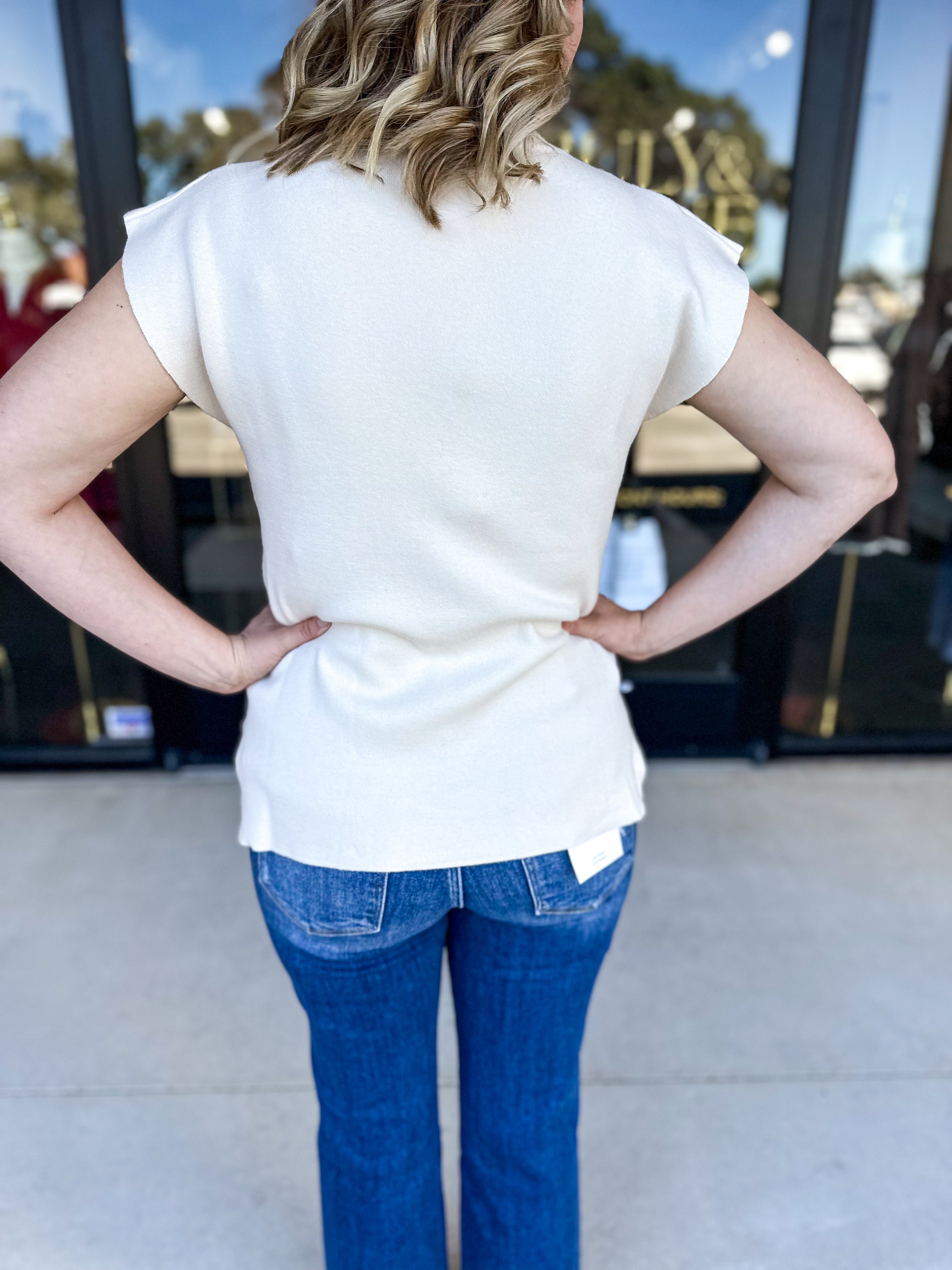 Softest Sweater Vest - Ivory-230 Sweaters/Cardis-PINCH-July & June Women's Fashion Boutique Located in San Antonio, Texas