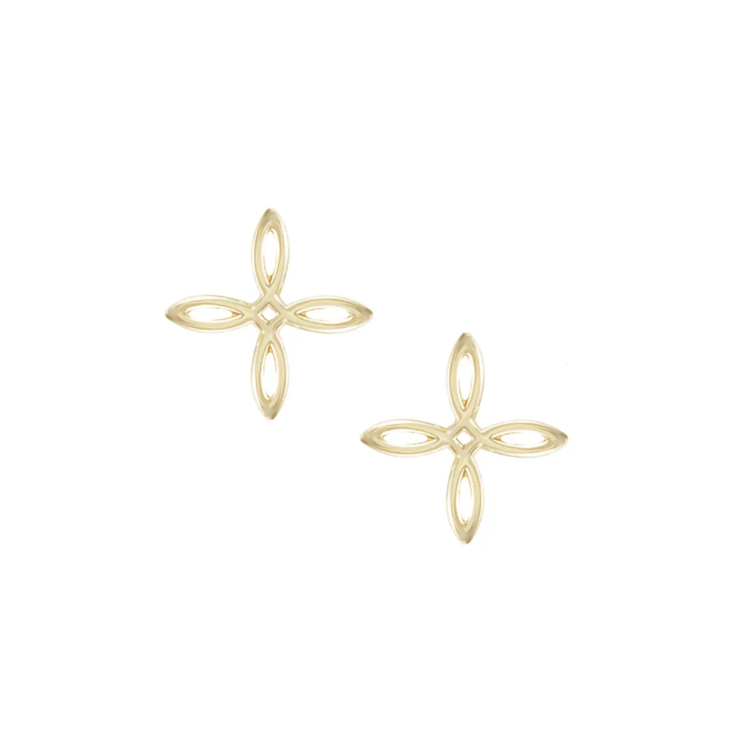 Natalie Wood - She's Classic Mini Cross Stud Earrings in Gold-110 Jewelry & Hair-Natalie Wood-July & June Women's Fashion Boutique Located in San Antonio, Texas