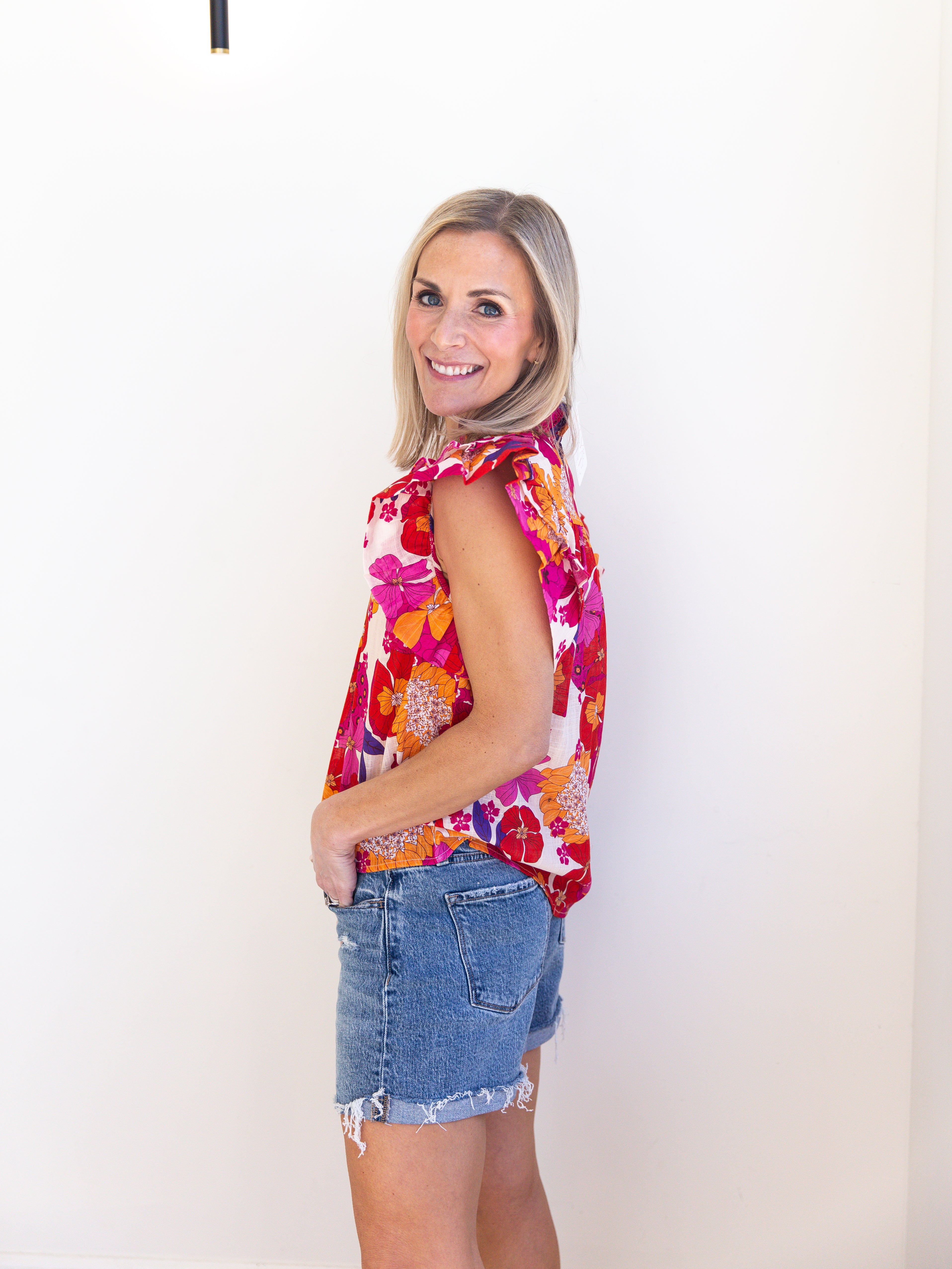 THML - Flower Power Blouse-200 Fashion Blouses-THML-July & June Women's Fashion Boutique Located in San Antonio, Texas