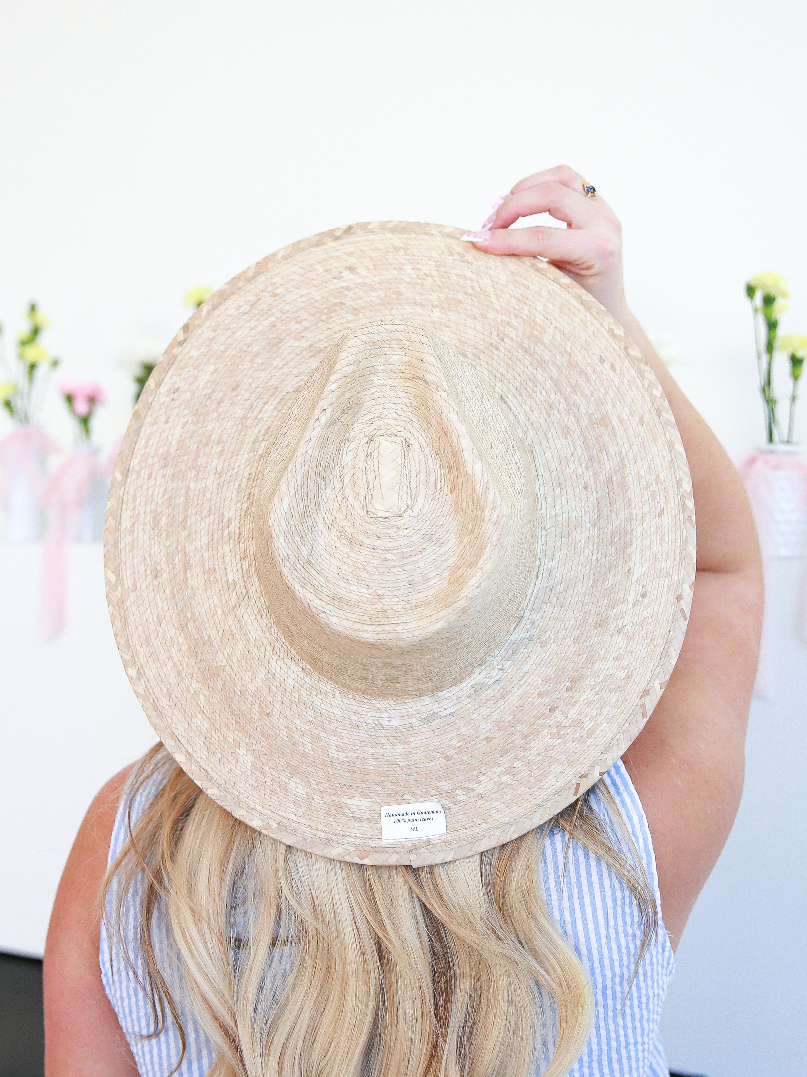 Sunshine Tienda - Jane Palm Hat - 2 Sizes-130 ACCESSORIES-Sunshine Tienda-July & June Women's Fashion Boutique Located in San Antonio, Texas