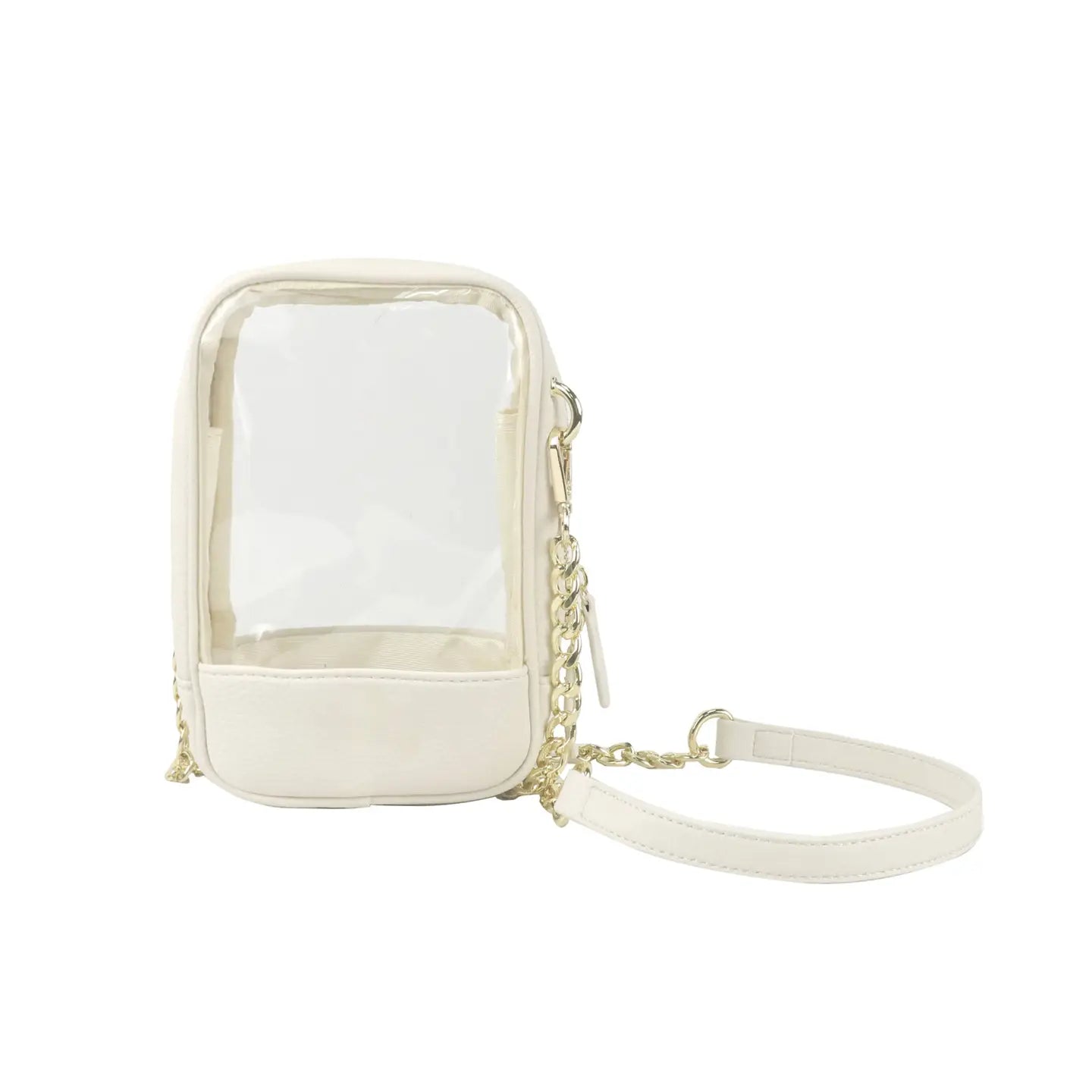 Natalie Wood - Grace Clear Crossbody in Cream-130 Accessories-Natalie Wood-July & June Women's Fashion Boutique Located in San Antonio, Texas