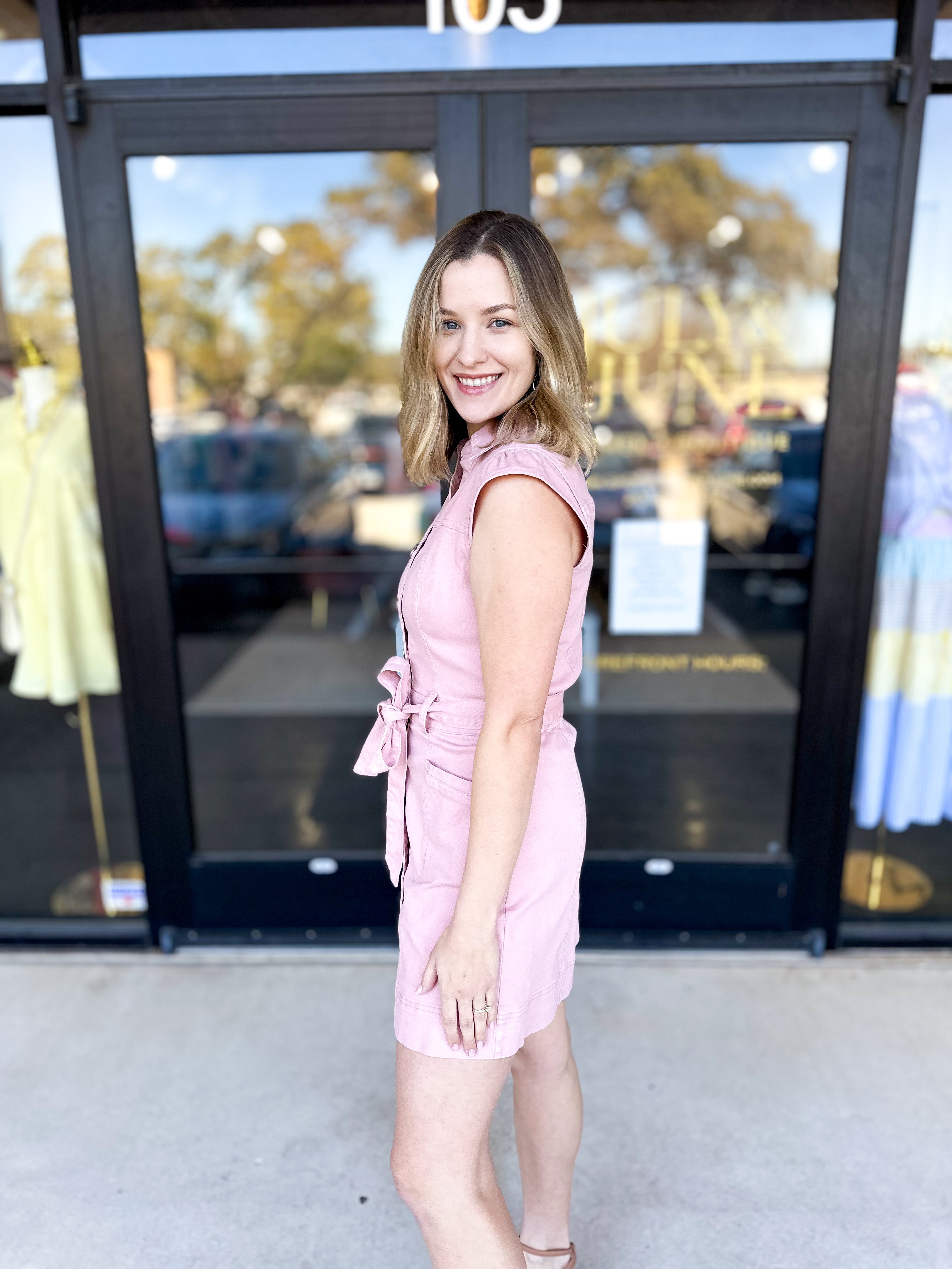 Explore The City Mini Dress - Dusty Pink-510 Mini-SKIES ARE BLUE-July & June Women's Fashion Boutique Located in San Antonio, Texas