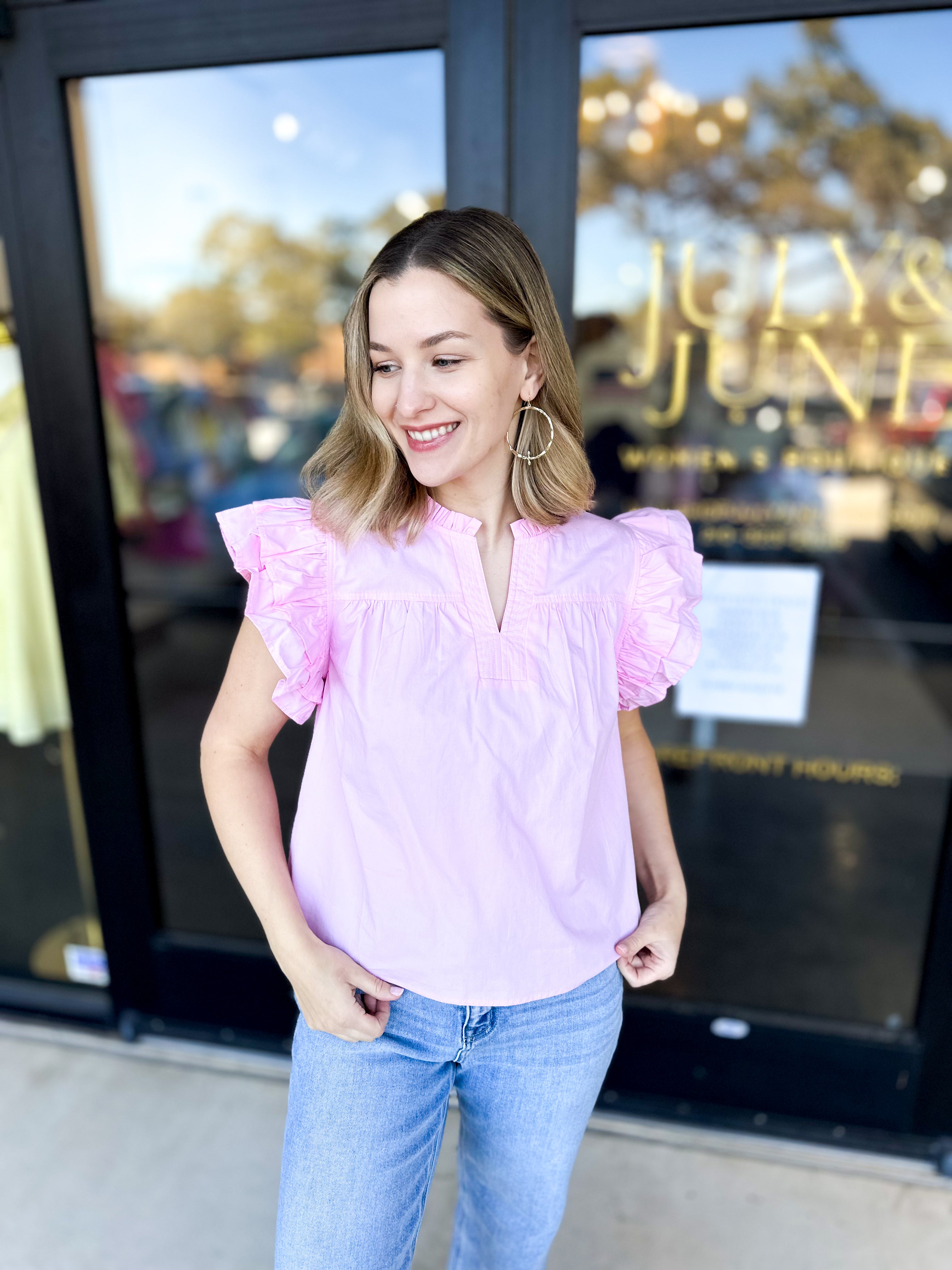 Classic Chic Blouse - Pink-200 Fashion Blouses-JODIFL-July & June Women's Fashion Boutique Located in San Antonio, Texas