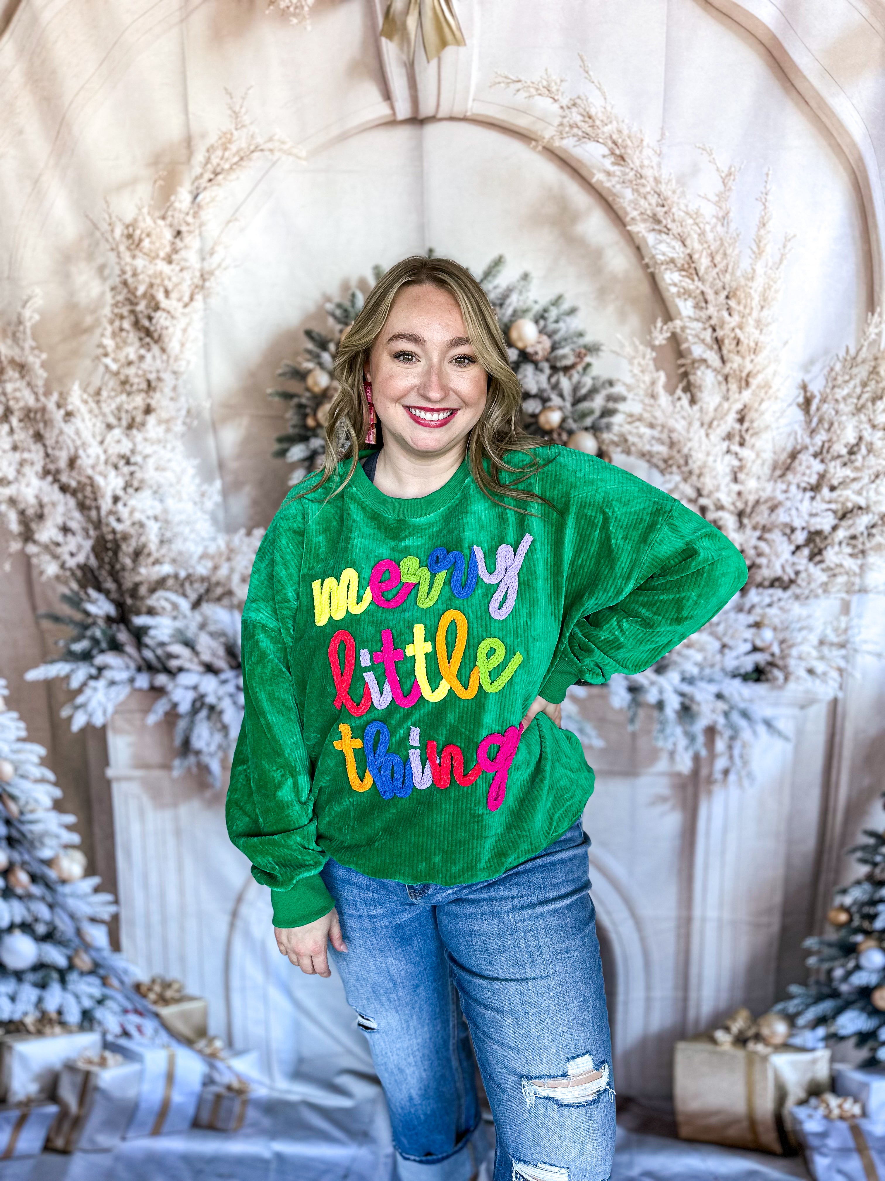 Merry Little Thing Pullover-230 Sweaters/Cardis-FANTASTIC FAWN-July & June Women's Fashion Boutique Located in San Antonio, Texas