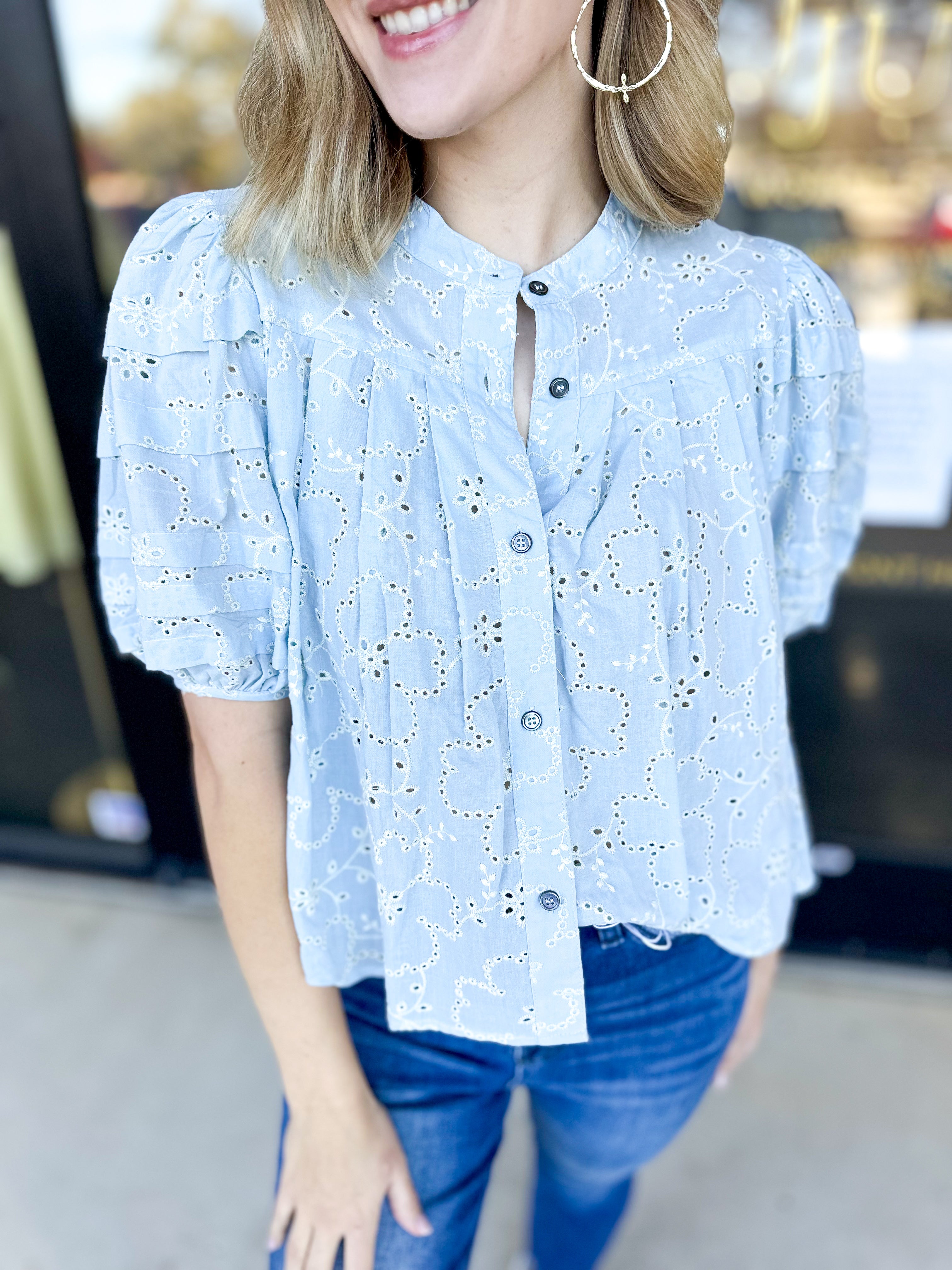 Time To Bloom Blouse-200 Fashion Blouses-OLIVACEOUS-July & June Women's Fashion Boutique Located in San Antonio, Texas