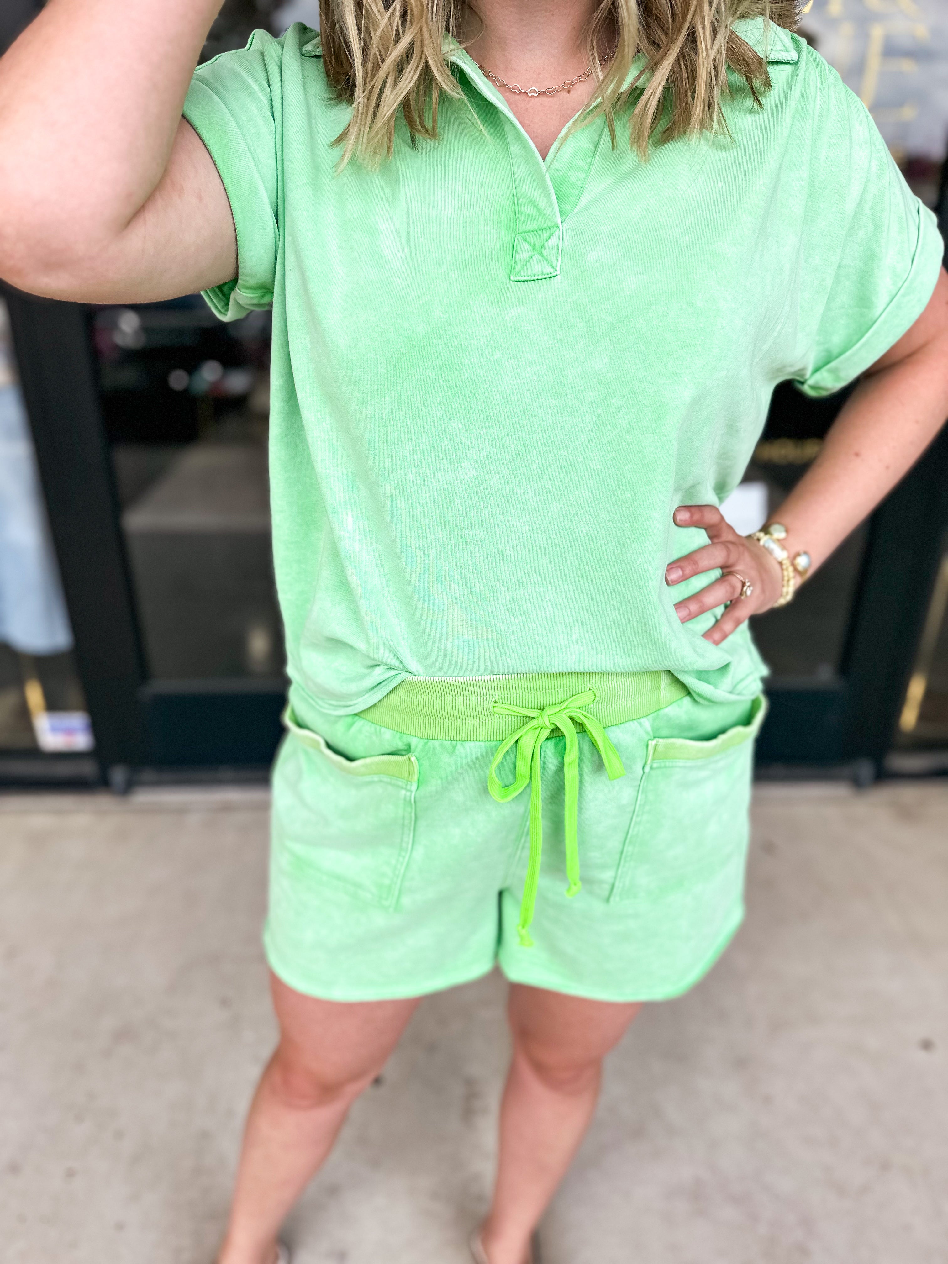 Travel Set - Lime-300 Athleisure/Lounge-JODIFL-July & June Women's Fashion Boutique Located in San Antonio, Texas