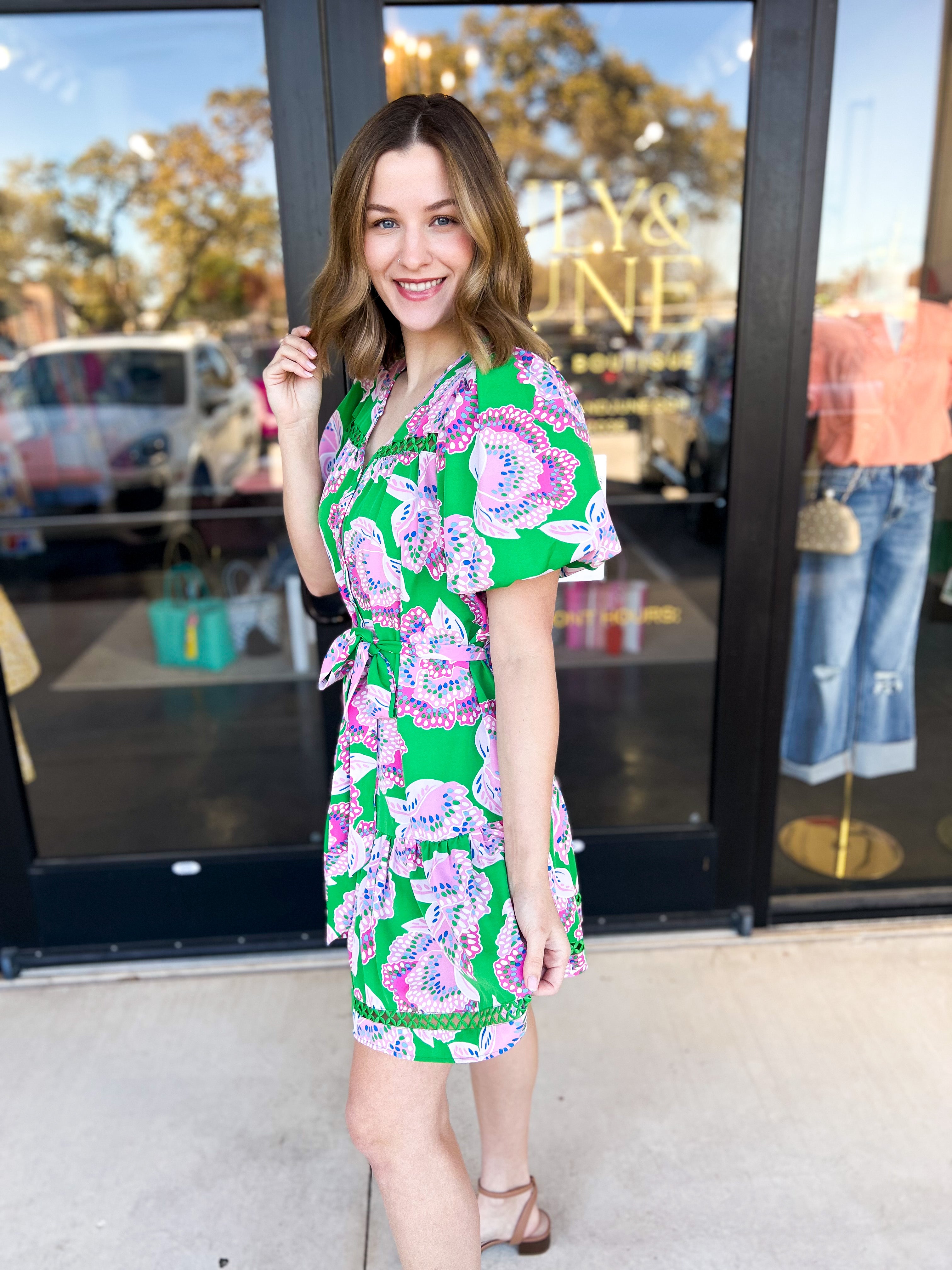 Mary Square - Addison Dress - Petal Tango-510 Mini-MARY SQUARE-July & June Women's Fashion Boutique Located in San Antonio, Texas