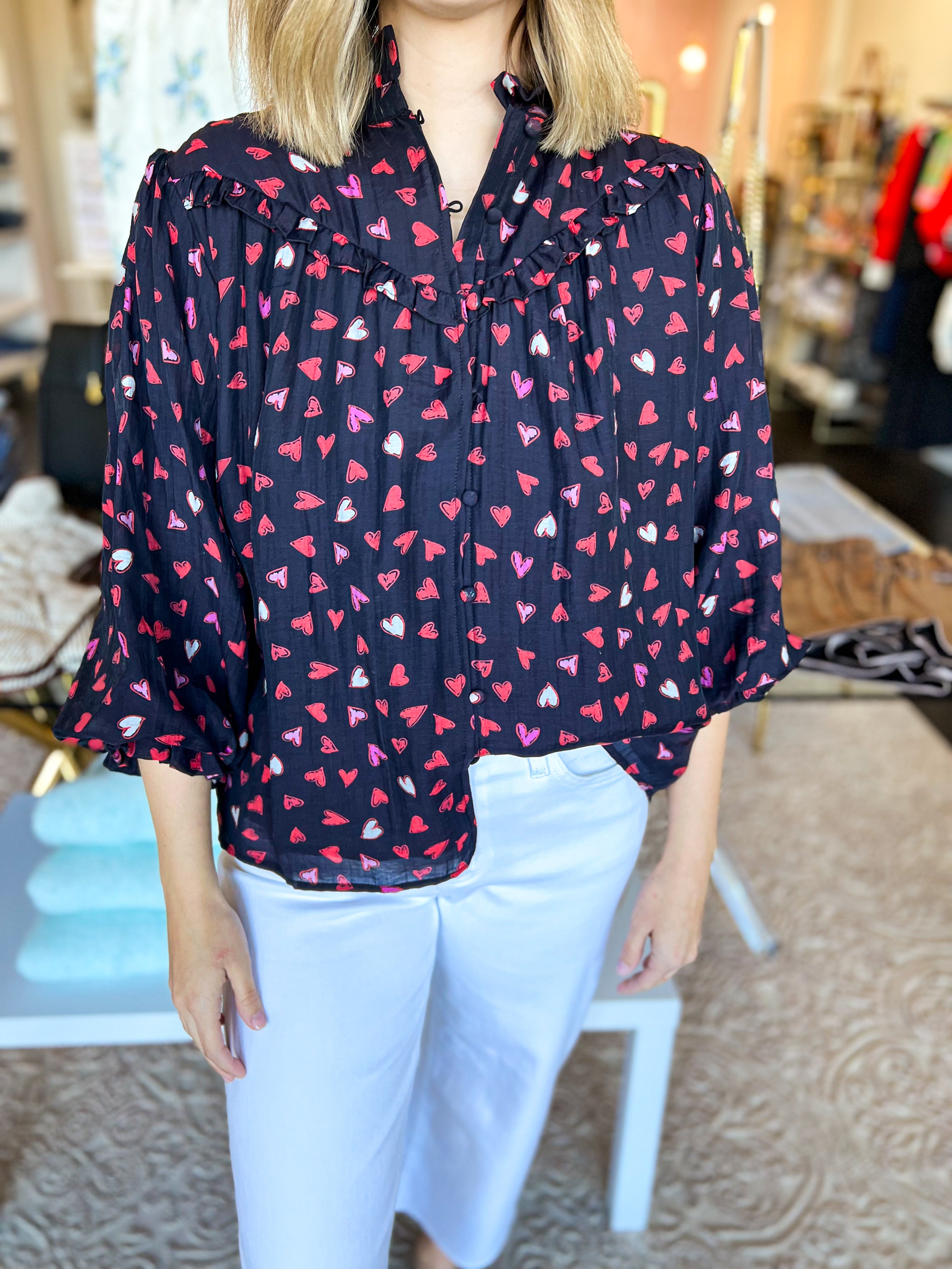 Wholeheartedly Blouse-200 Fashion Blouses-FATE-July & June Women's Fashion Boutique Located in San Antonio, Texas