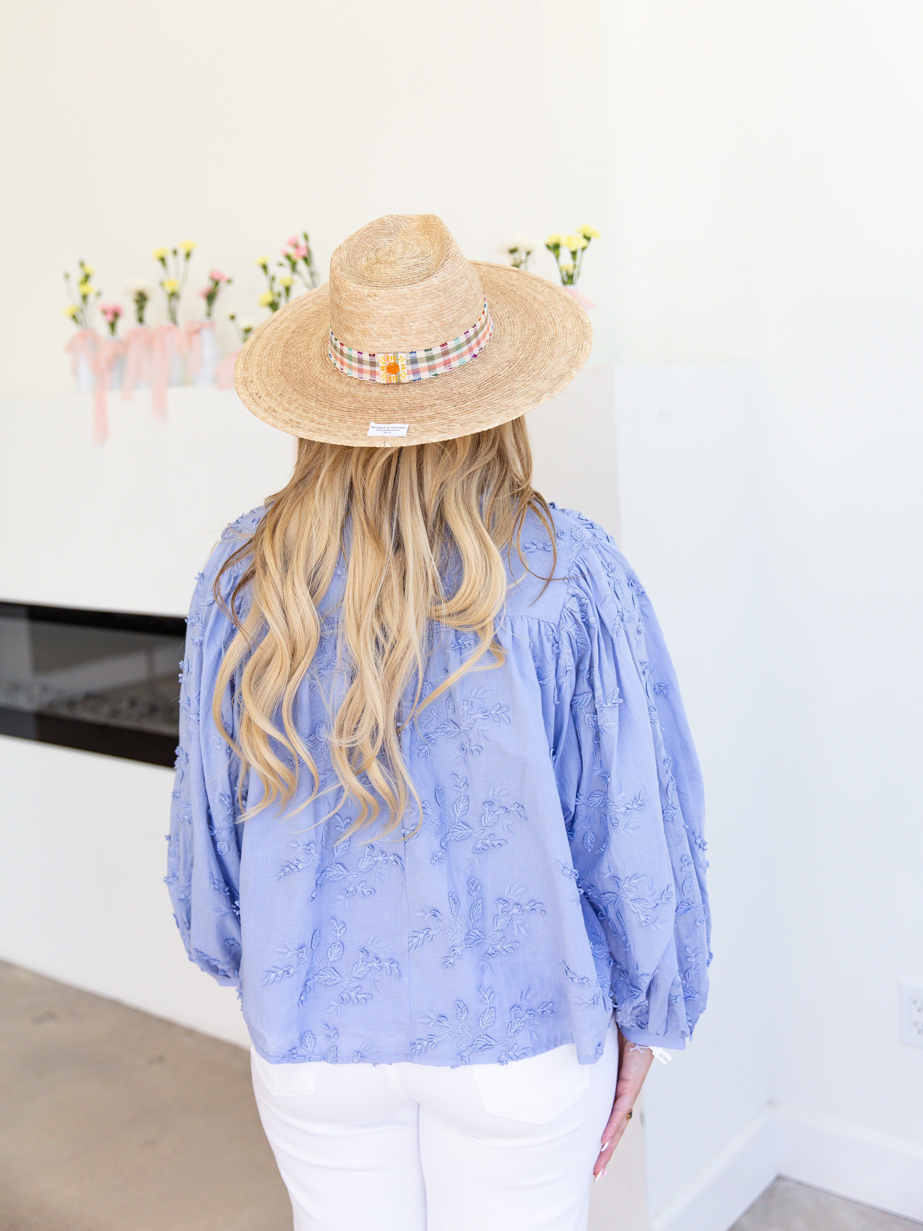 Feminine Floral Blouse - Periwinkle-200 Fashion Blouses-ENTRO-July & June Women's Fashion Boutique Located in San Antonio, Texas