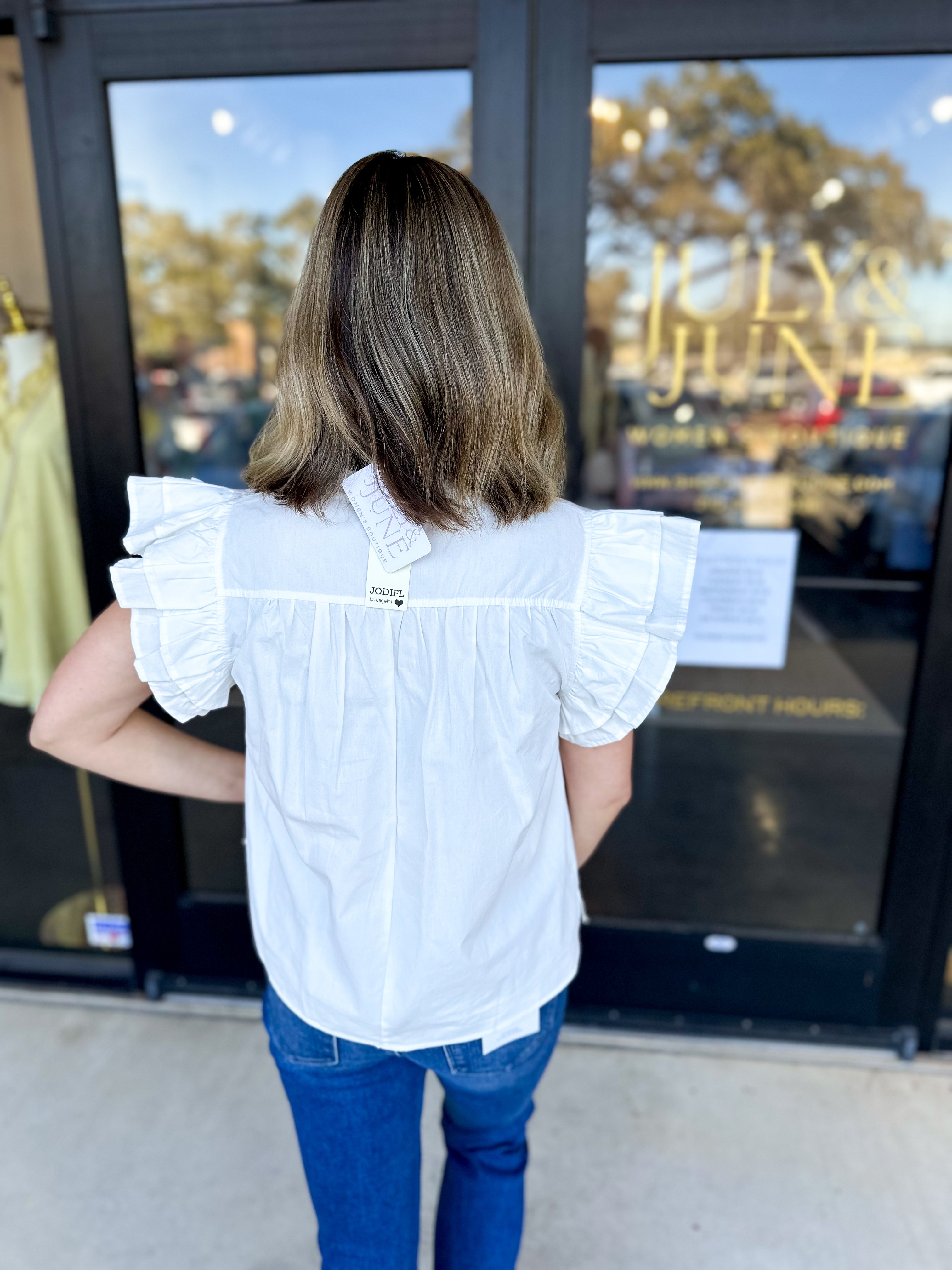 Classic Chic Blouse - Off White-200 Fashion Blouses-JODIFL-July & June Women's Fashion Boutique Located in San Antonio, Texas