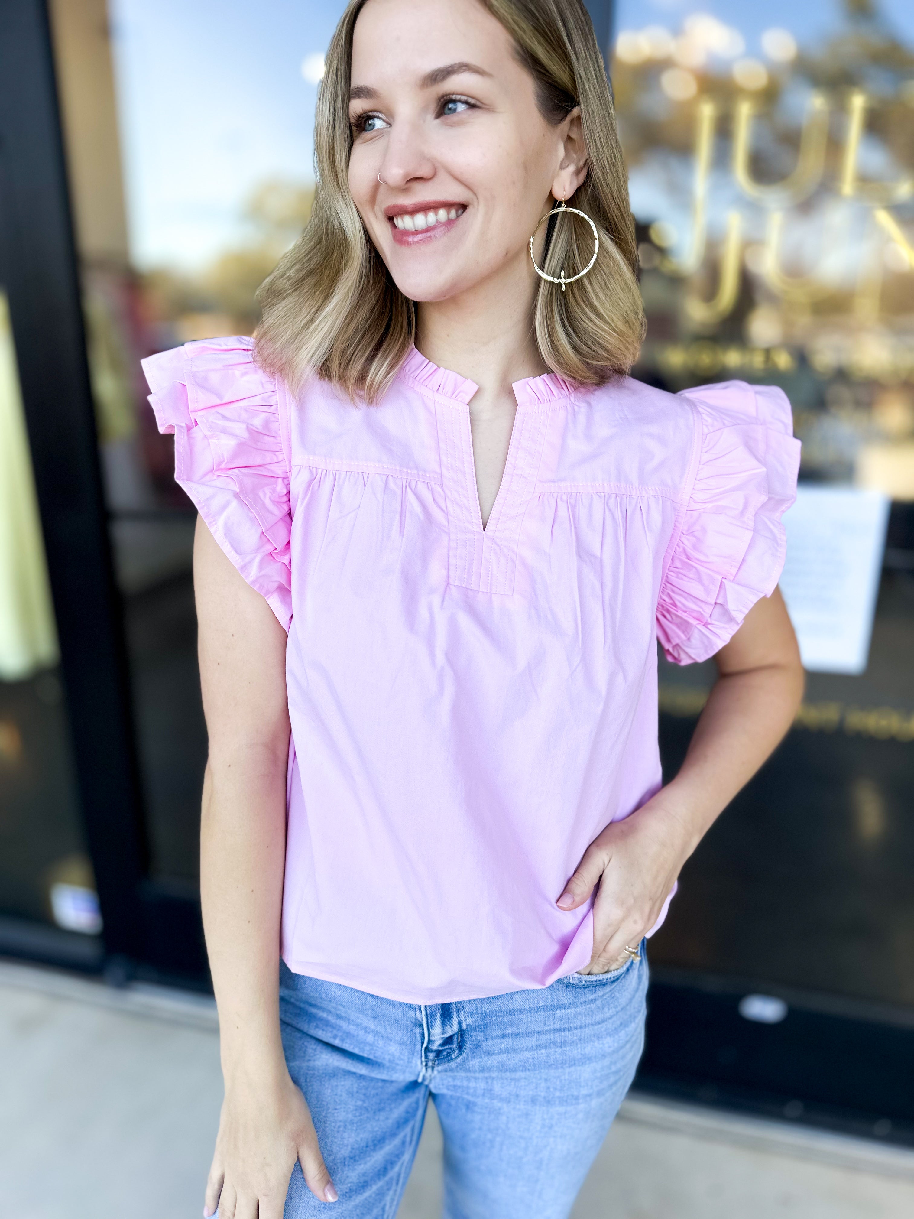 Classic Chic Blouse - Pink-200 Fashion Blouses-JODIFL-July & June Women's Fashion Boutique Located in San Antonio, Texas