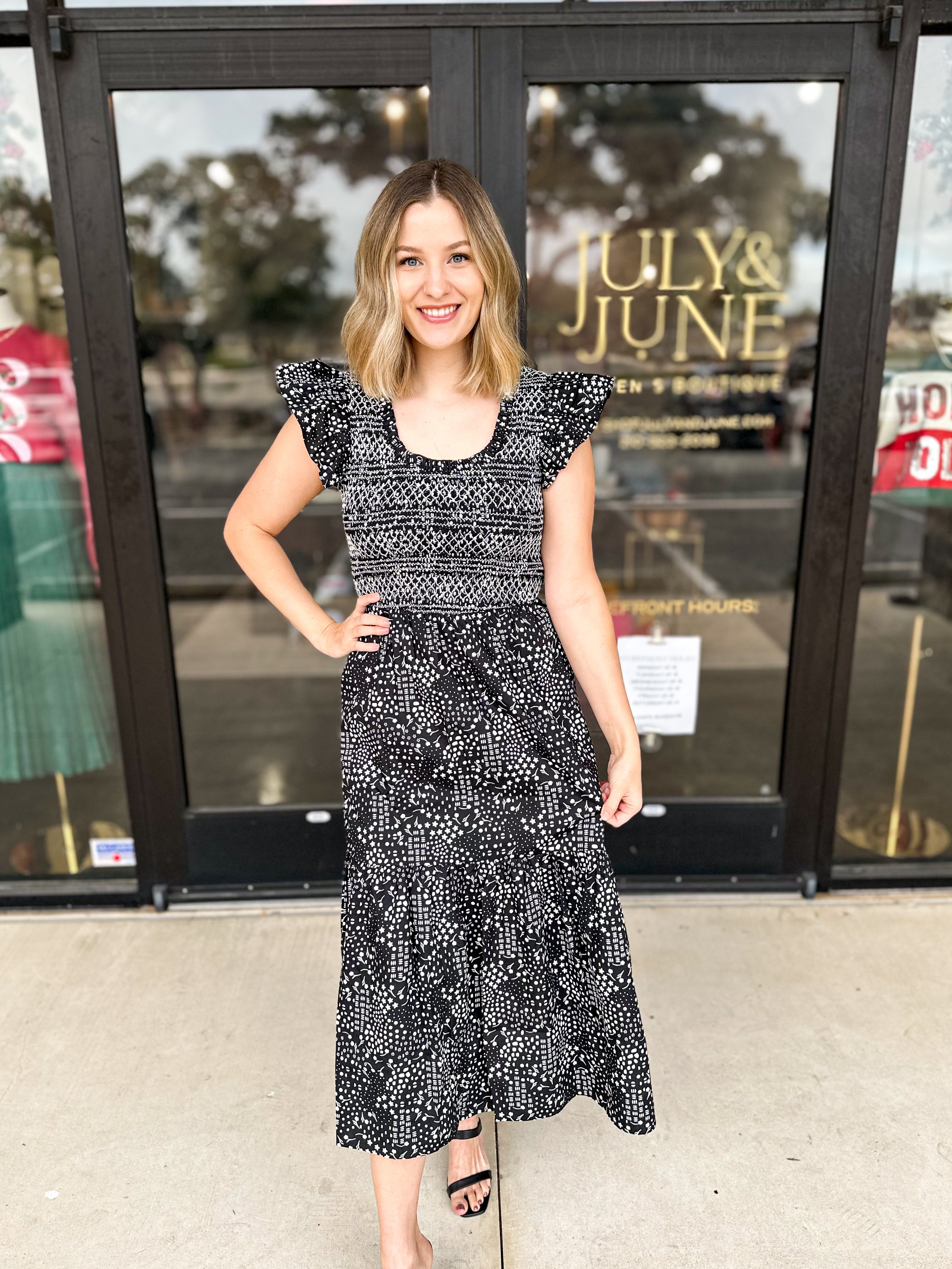 Maggie Midi Dress-500 Midi-SUGARLIPS-July & June Women's Fashion Boutique Located in San Antonio, Texas