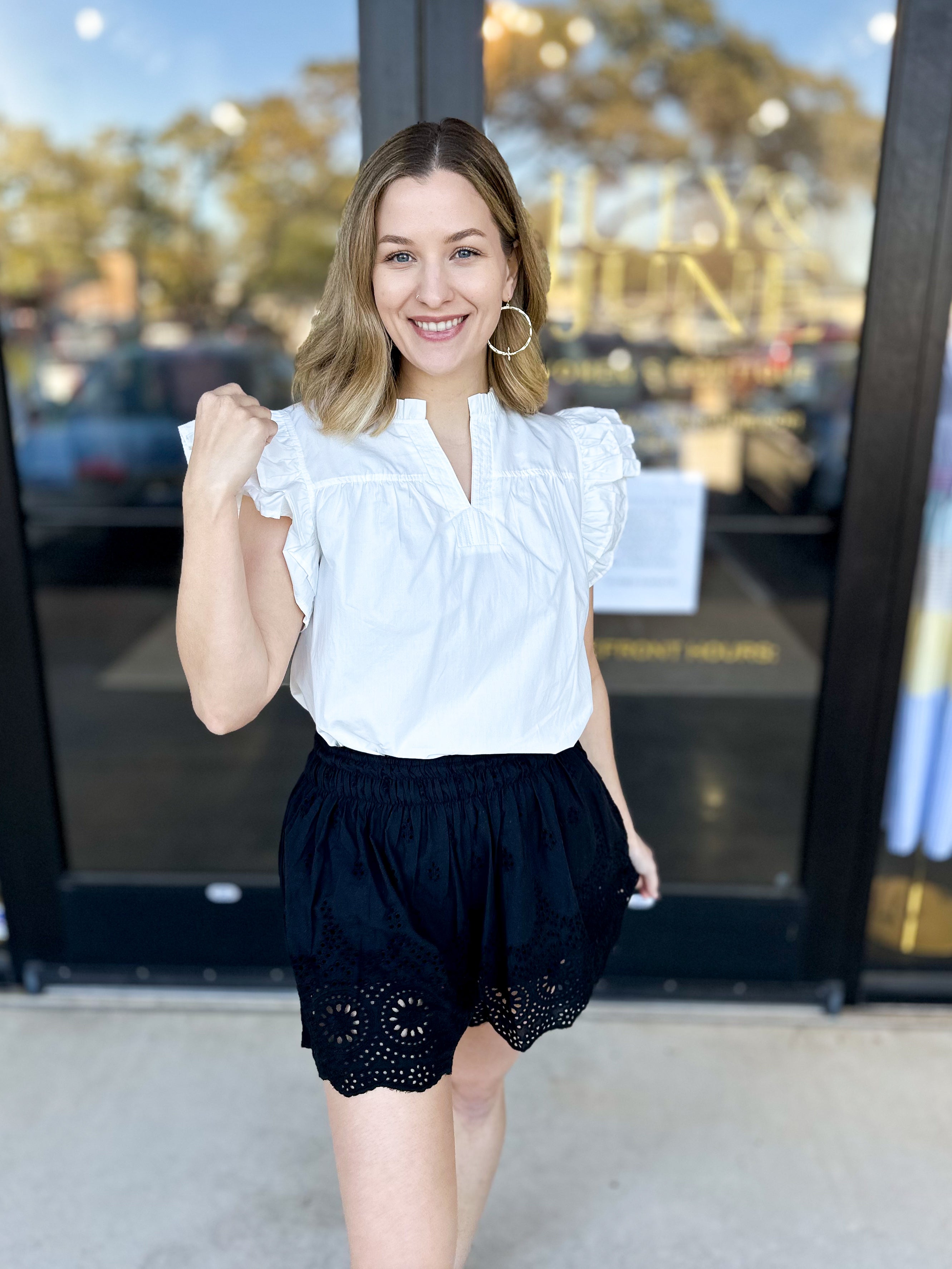 Classic Chic Blouse - Off White-200 Fashion Blouses-JODIFL-July & June Women's Fashion Boutique Located in San Antonio, Texas