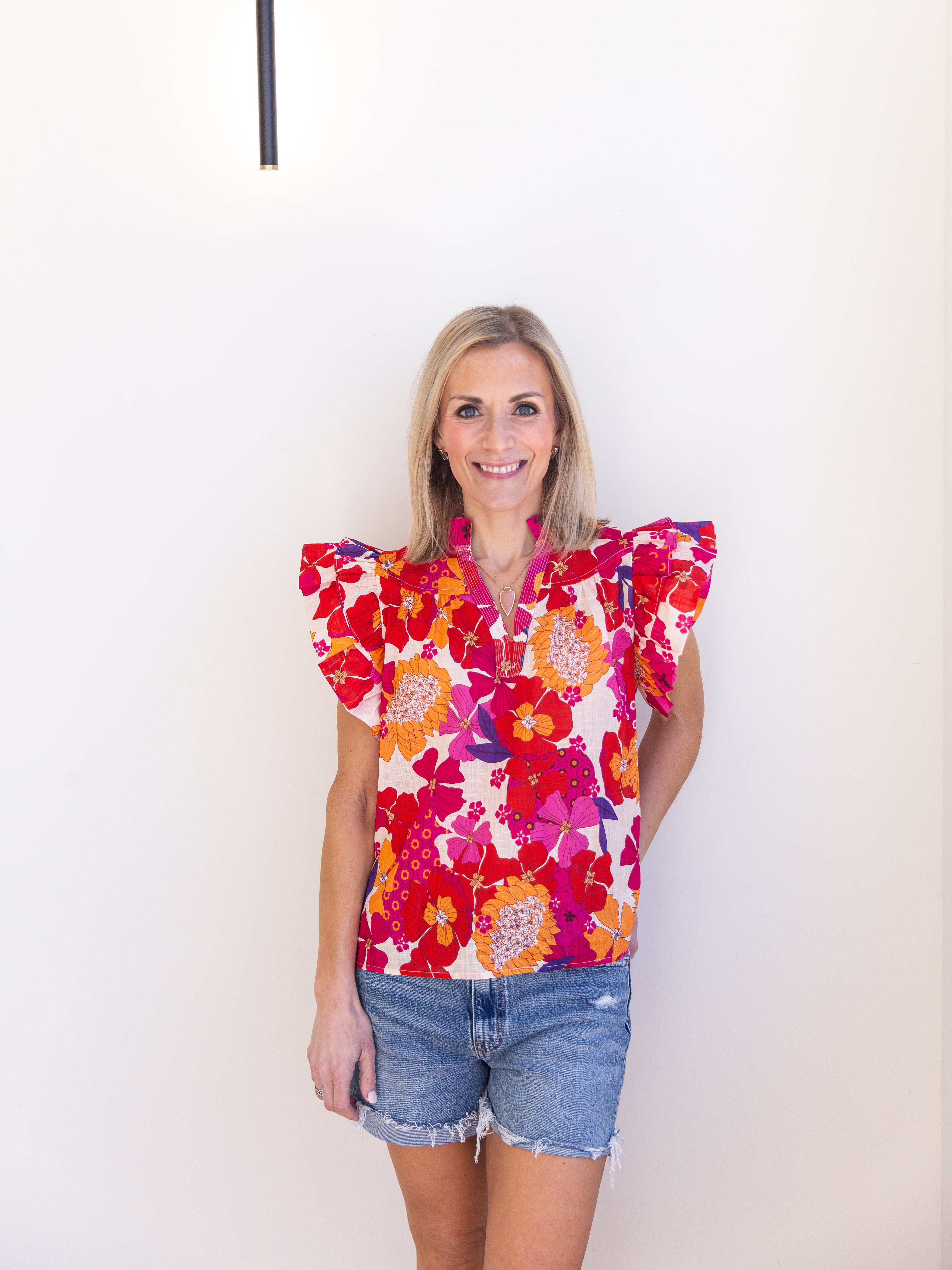 THML - Flower Power Blouse-200 Fashion Blouses-THML-July & June Women's Fashion Boutique Located in San Antonio, Texas