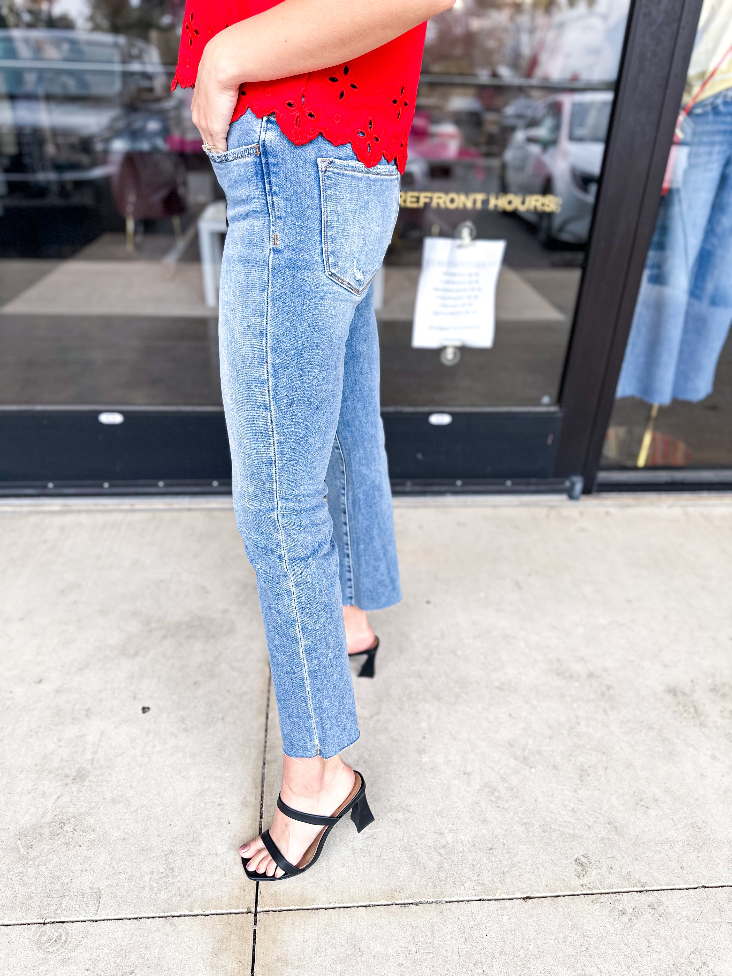 Vervet - High Rise Kick Flare Jeans-400 Pants-VEVERT BY FLYING MONKEY-July & June Women's Fashion Boutique Located in San Antonio, Texas