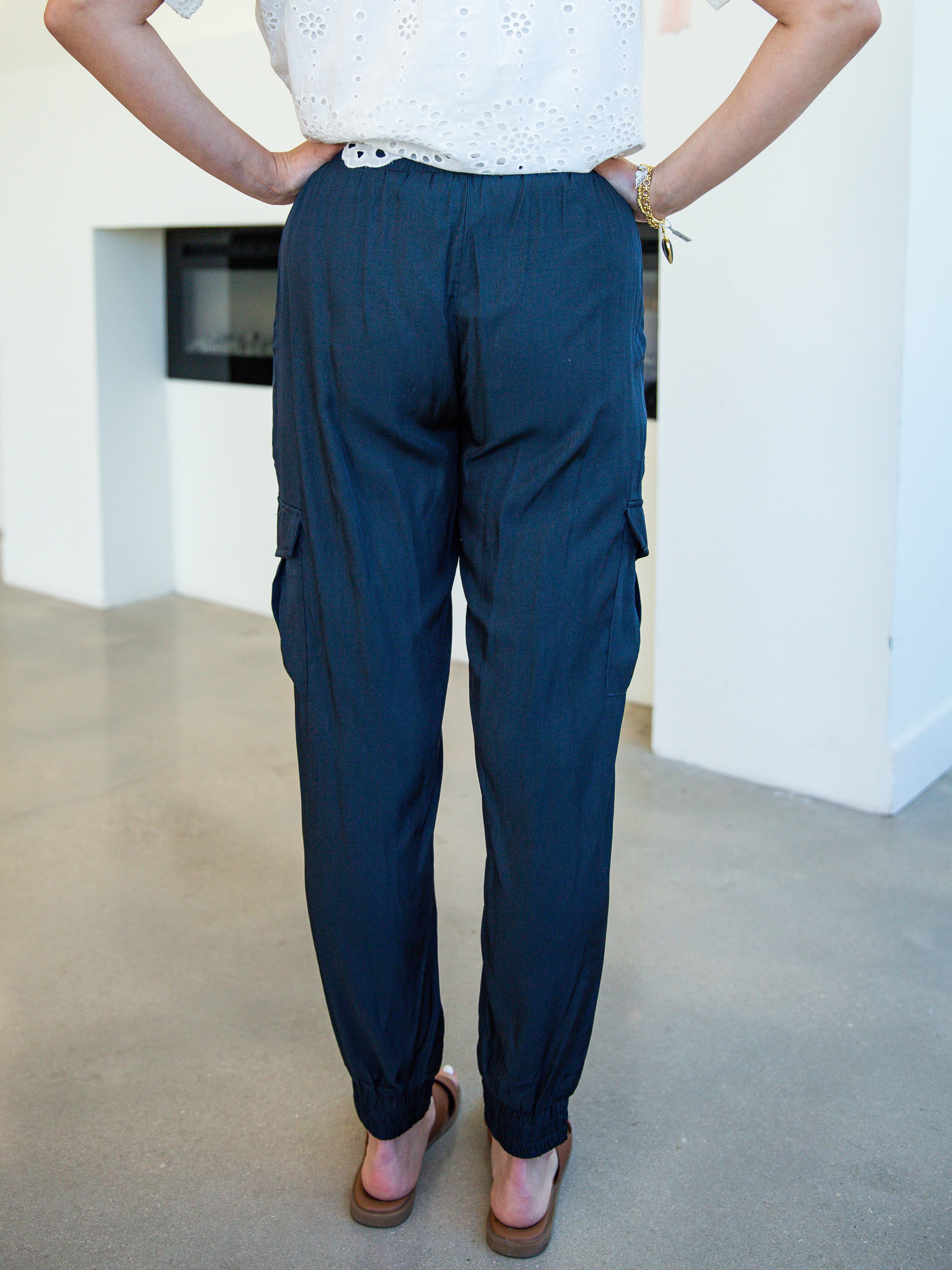 Navy Joggers-400 Pants-PINCH-July & June Women's Fashion Boutique Located in San Antonio, Texas