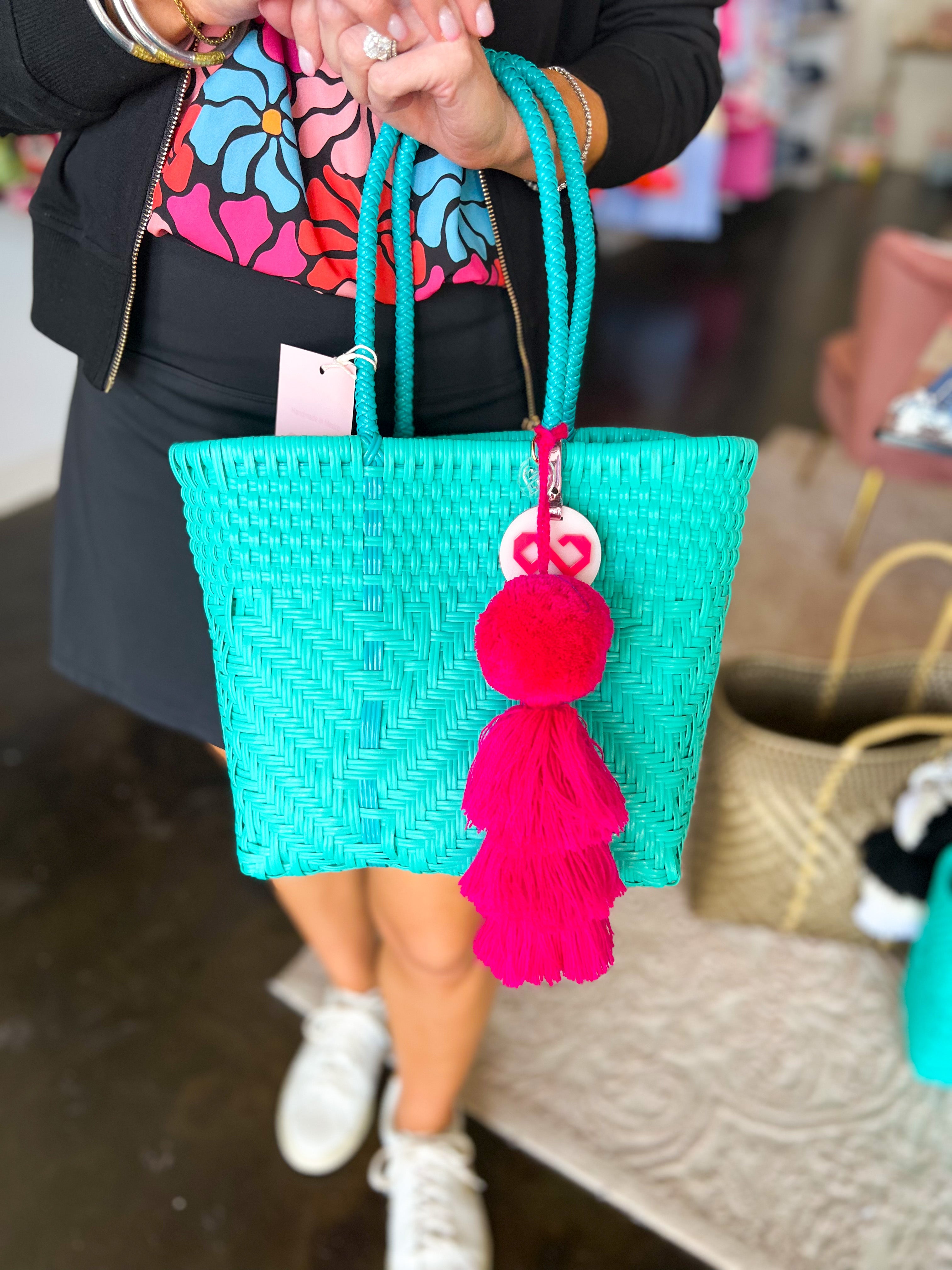 Maria Victoria - Glimmer Mint Tote Bag Extra Small-130 Accessories-MARIA VICTORIA-July & June Women's Fashion Boutique Located in San Antonio, Texas