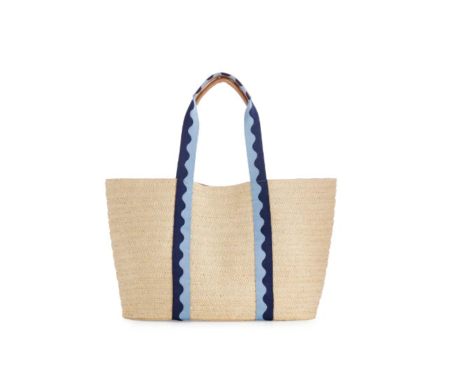 Marbella Tote - Blue-130 ACCESSORIES-SHIRALEAH-July & June Women's Fashion Boutique Located in San Antonio, Texas