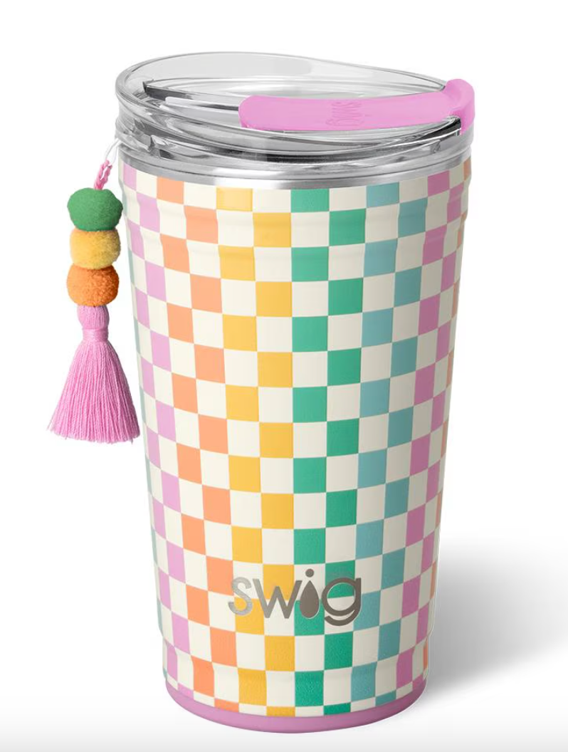 SWIG - Check Mate Party Cup 24oz-140 - HOME & GIFT-SWIG-July & June Women's Fashion Boutique Located in San Antonio, Texas