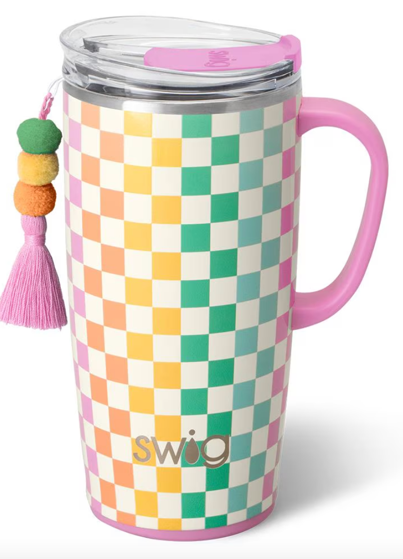 SWIG - Check Mate Travel Mug 22oz-140 - HOME & GIFT-SWIG-July & June Women's Fashion Boutique Located in San Antonio, Texas